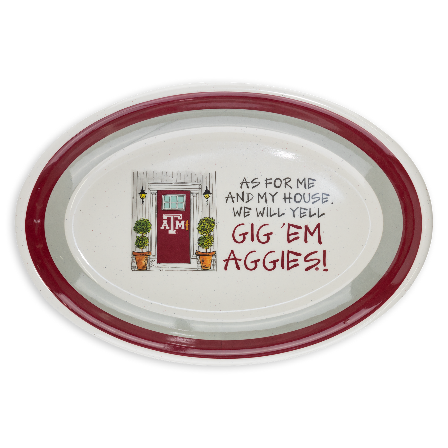 Texas A&M Front Door Oval Tray