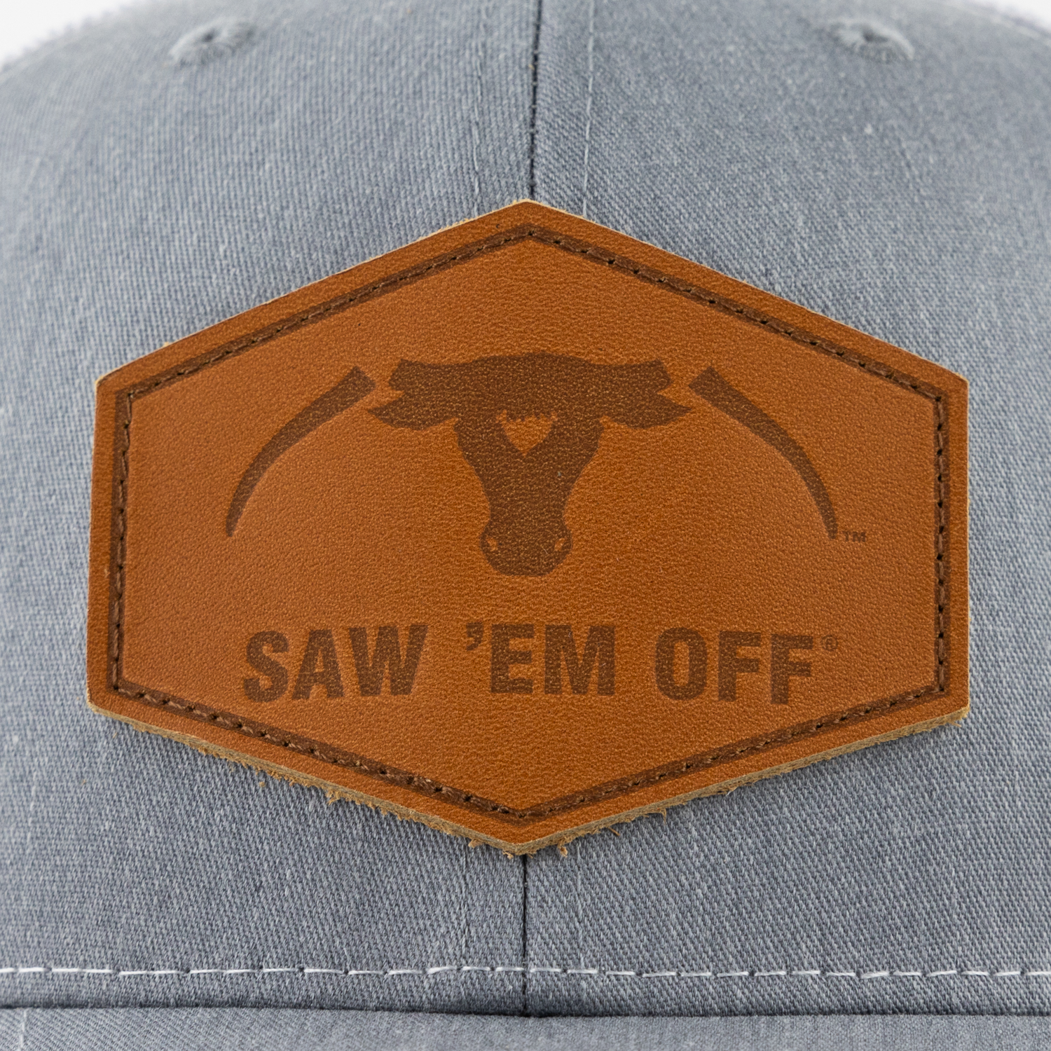 Saw 'Em Off Collegiate Outfitters Leather Patch Hat