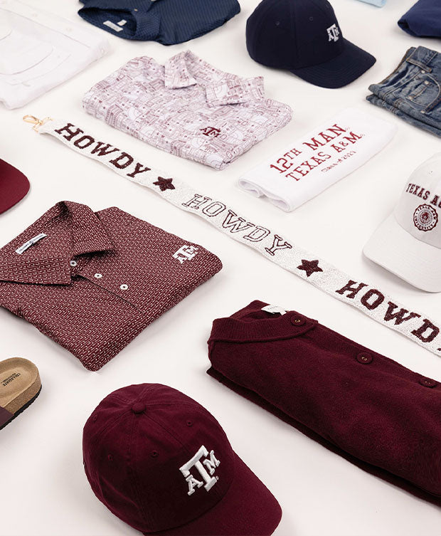 Maroon, White, and Blue