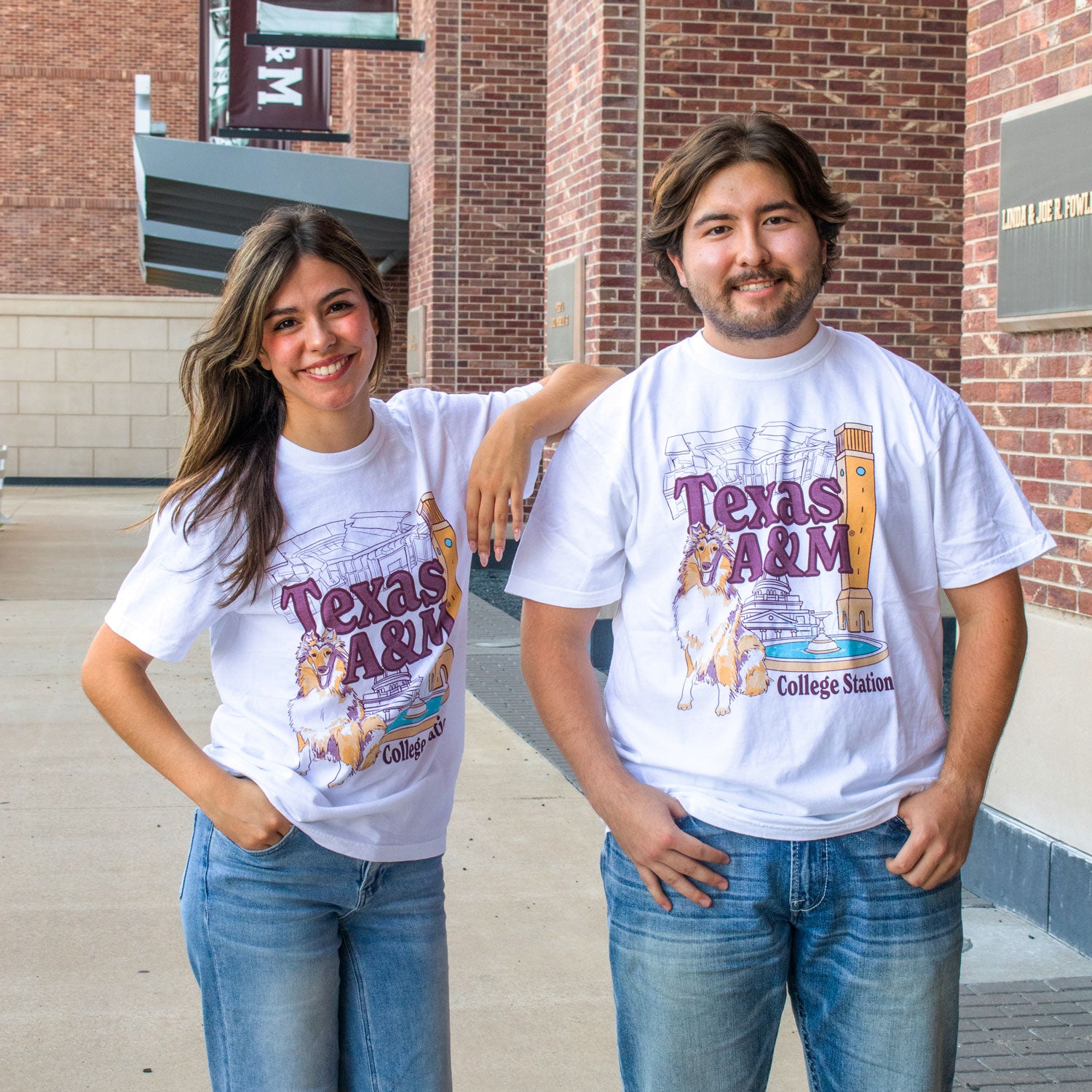 Texas A&M Comfort Colors Reveille Landmarks T-Shirt - White