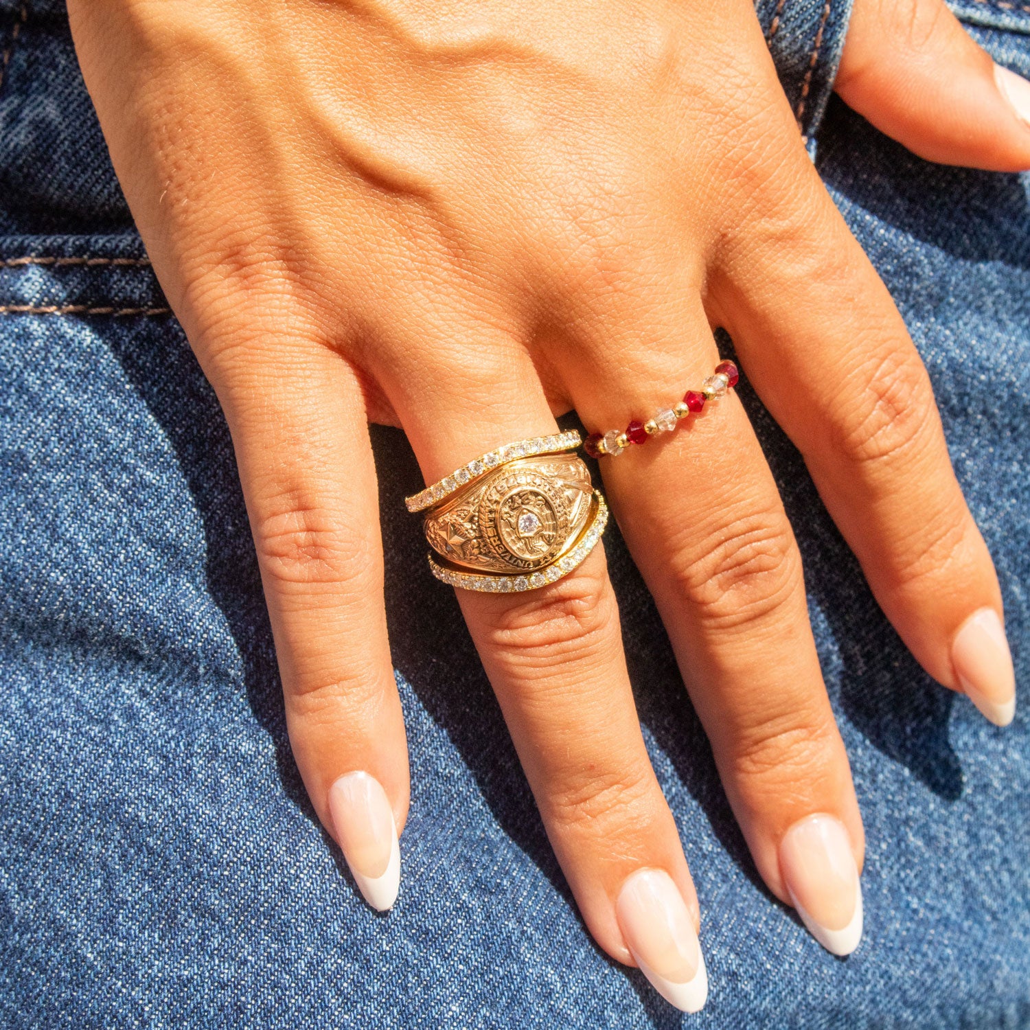 Collegiate Outfitters Diamond Ring Signature - Gold