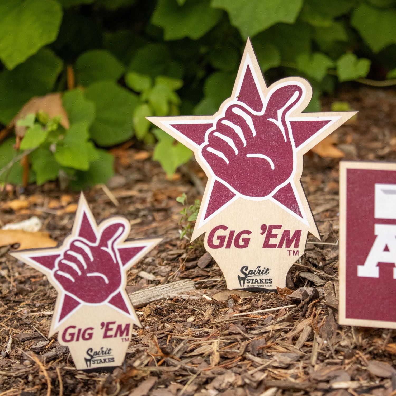 Texas A&M Spirit Stakes Gig 'Em Thumb Small Plant Stake