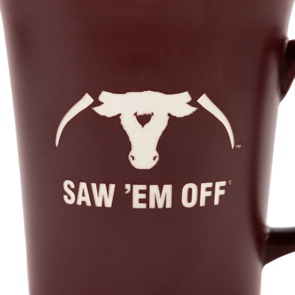 Saw 'Em Off Maroon Mug 13oz