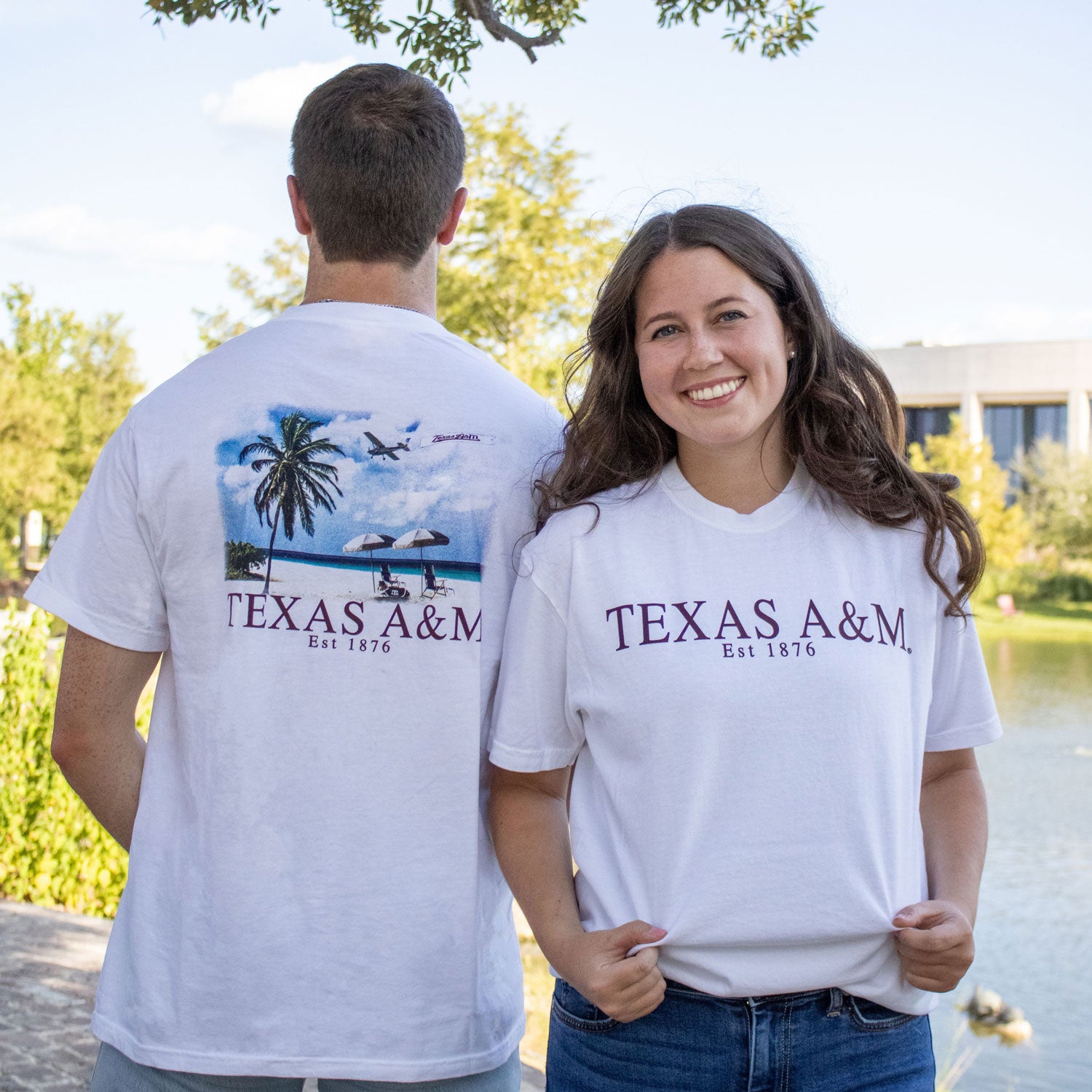 Texas A&M Comfort Colors Beach Getaway T-Shirt - White