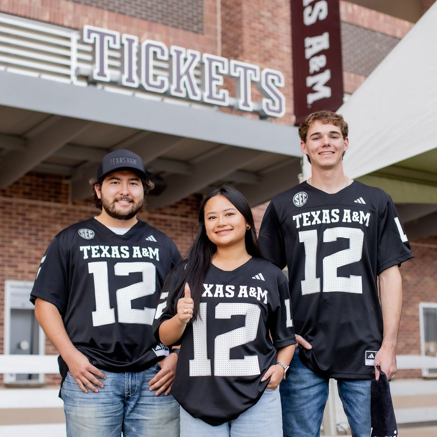 Texas A&M Adidas Strategy Jersey - Black