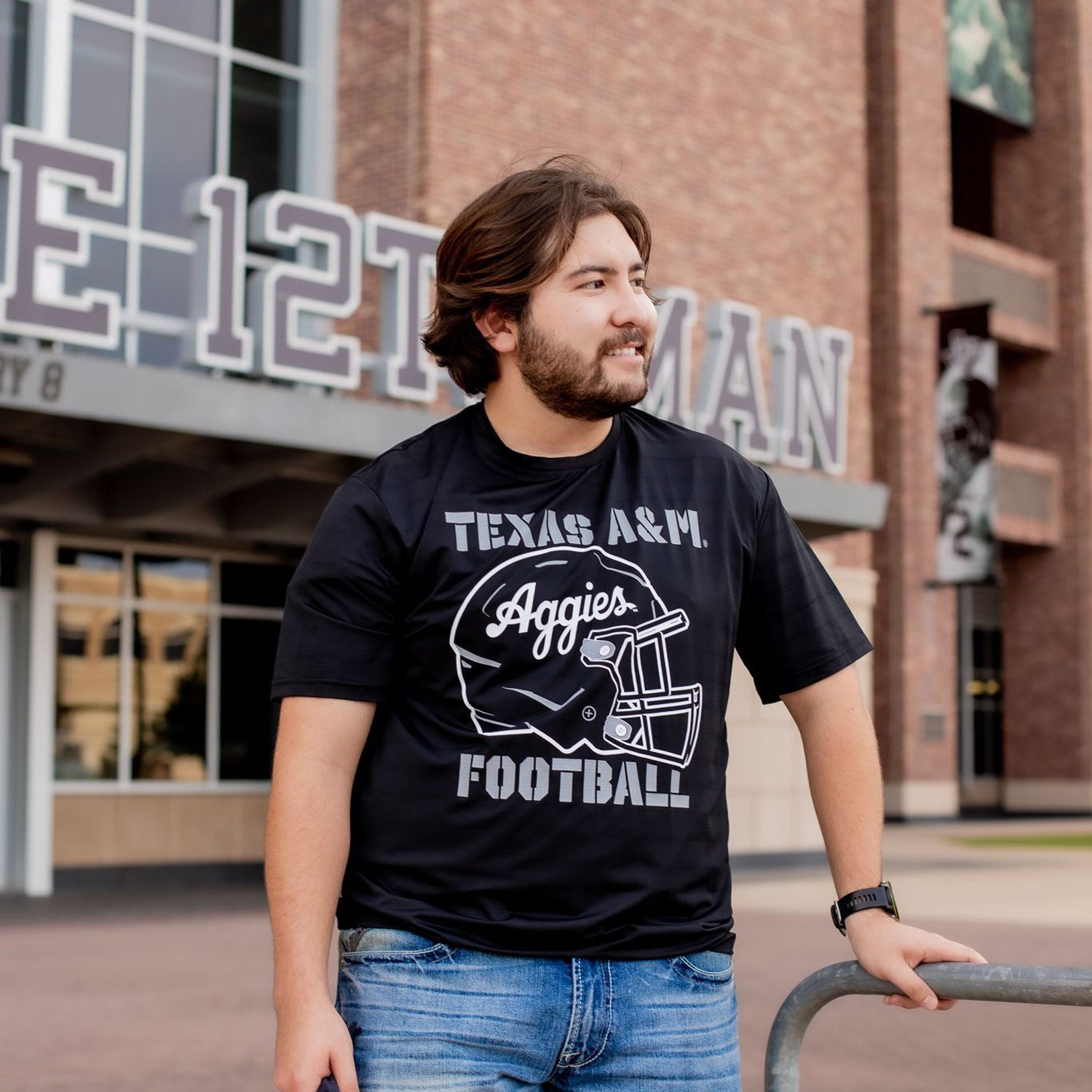 Texas A&M Collegiate Outfitters Performance Helmet T-Shirt - Black