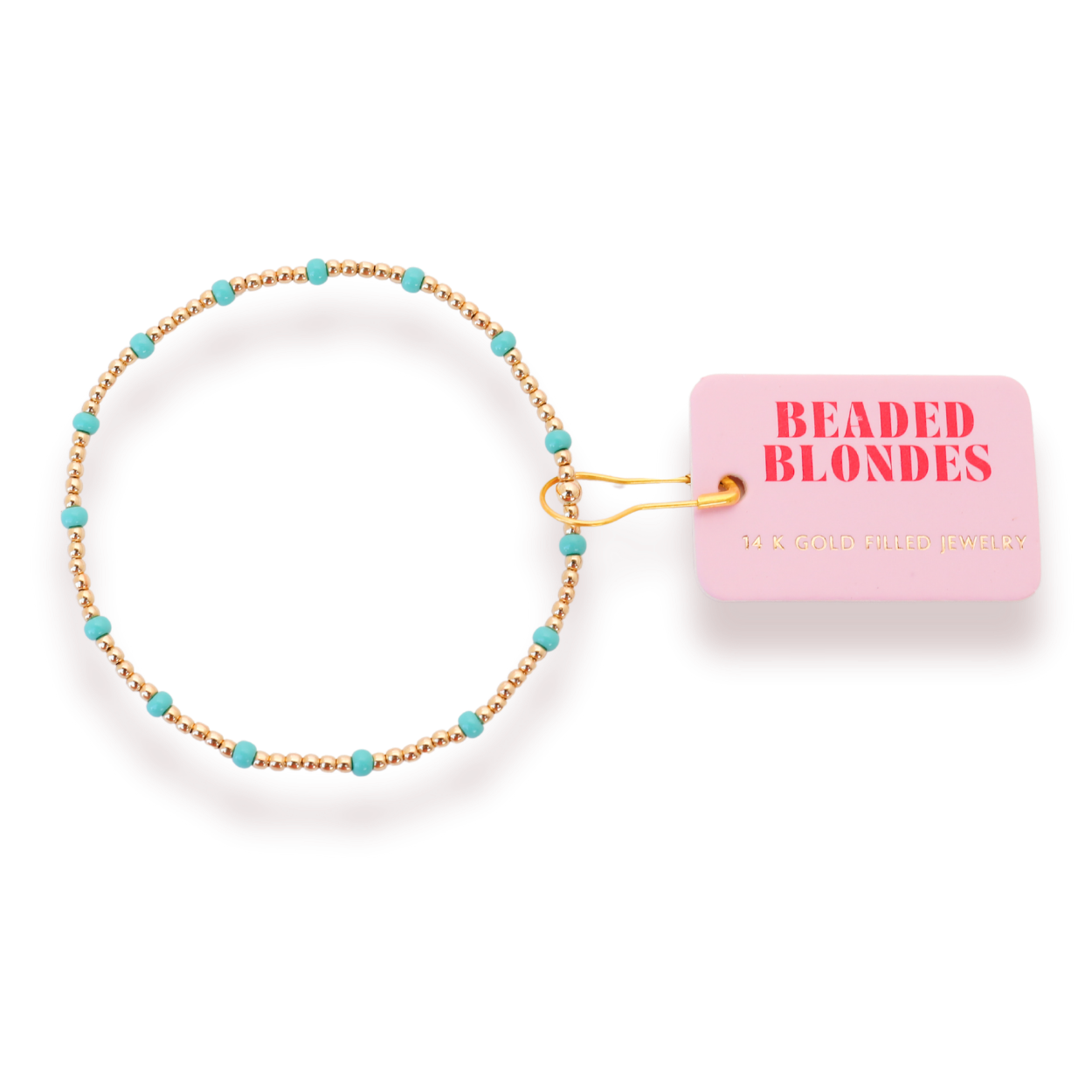 Beaded Blondes Turquoise Dainty Poppi Bracelet