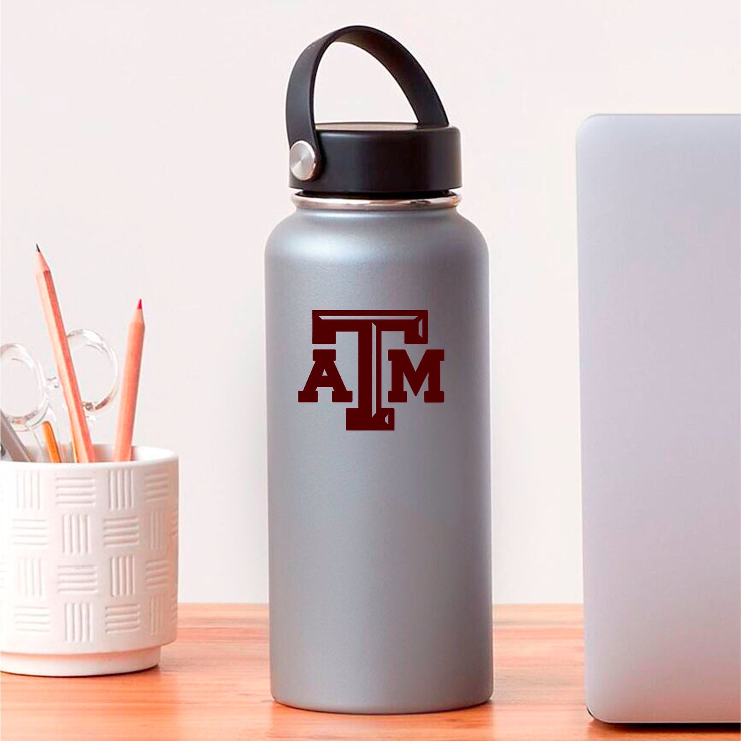 Texas A&M Aggie Small Beveled Maroon Decal
