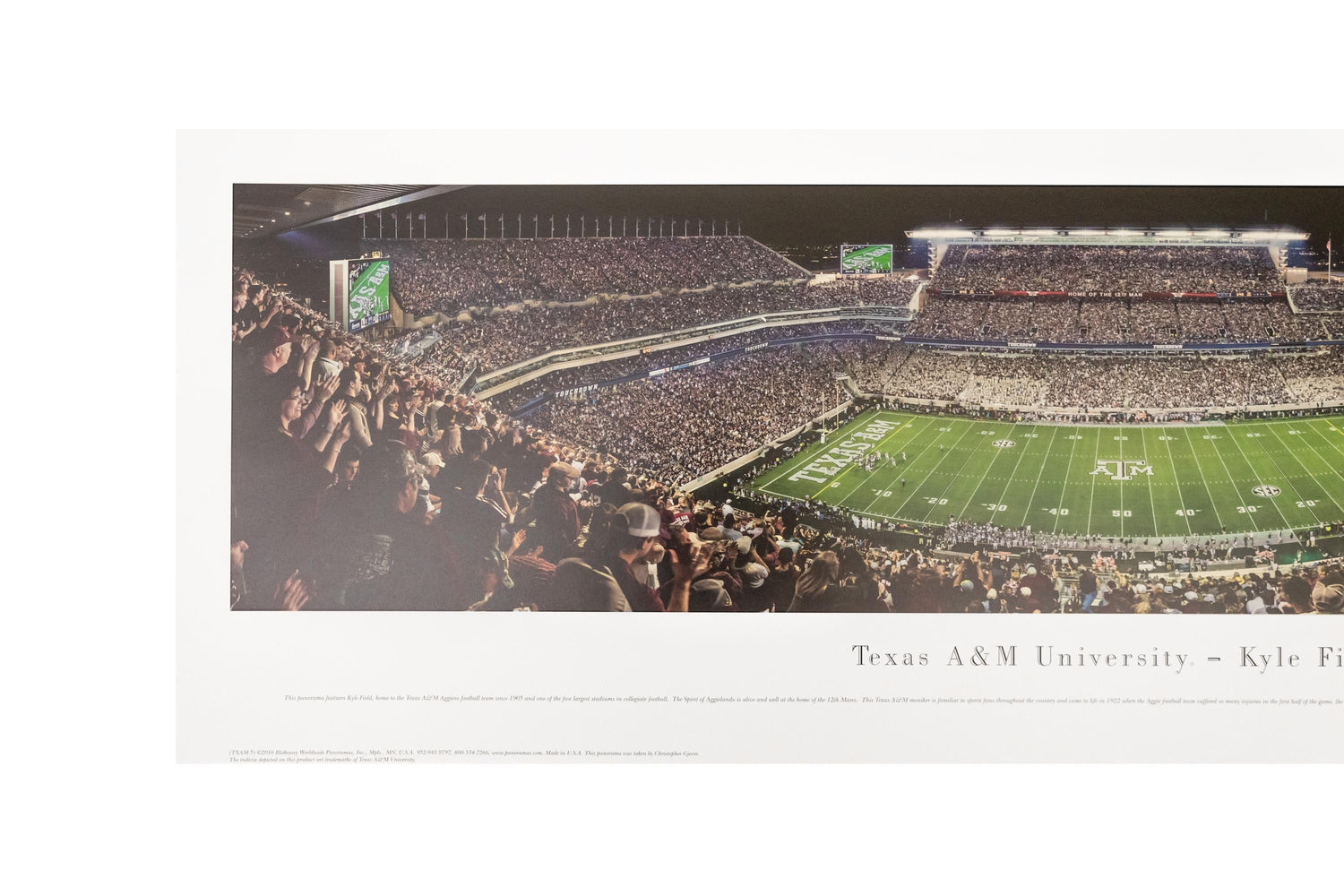 Texas A&M Kyle Field Tubed Panorama