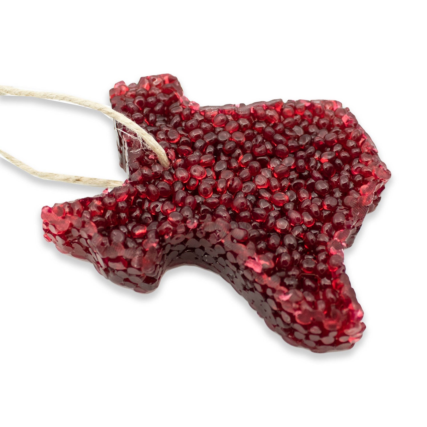 Maroon Texas Volcano Bead Air Freshener