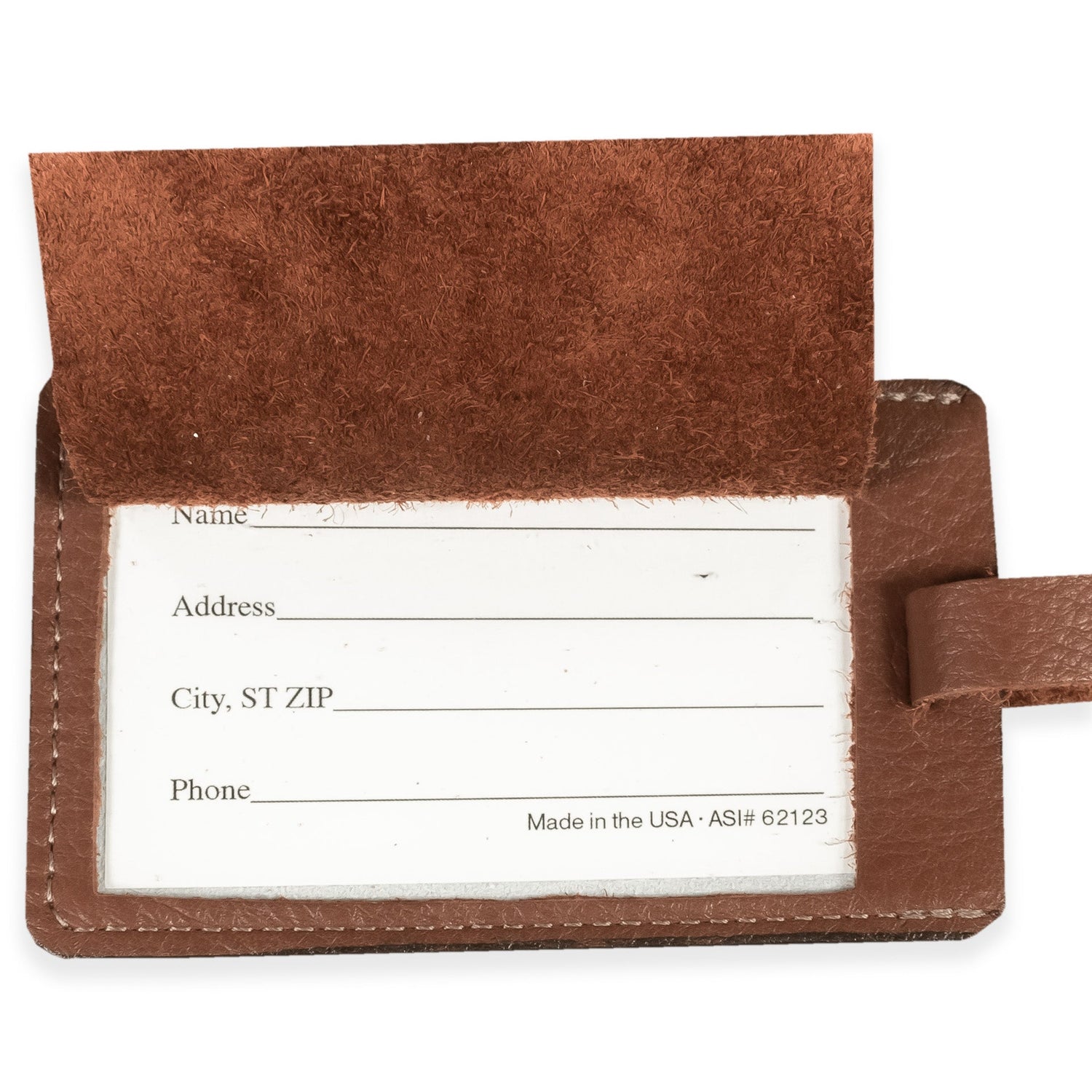 Texas A&M Reveille Leather Luggage Tag