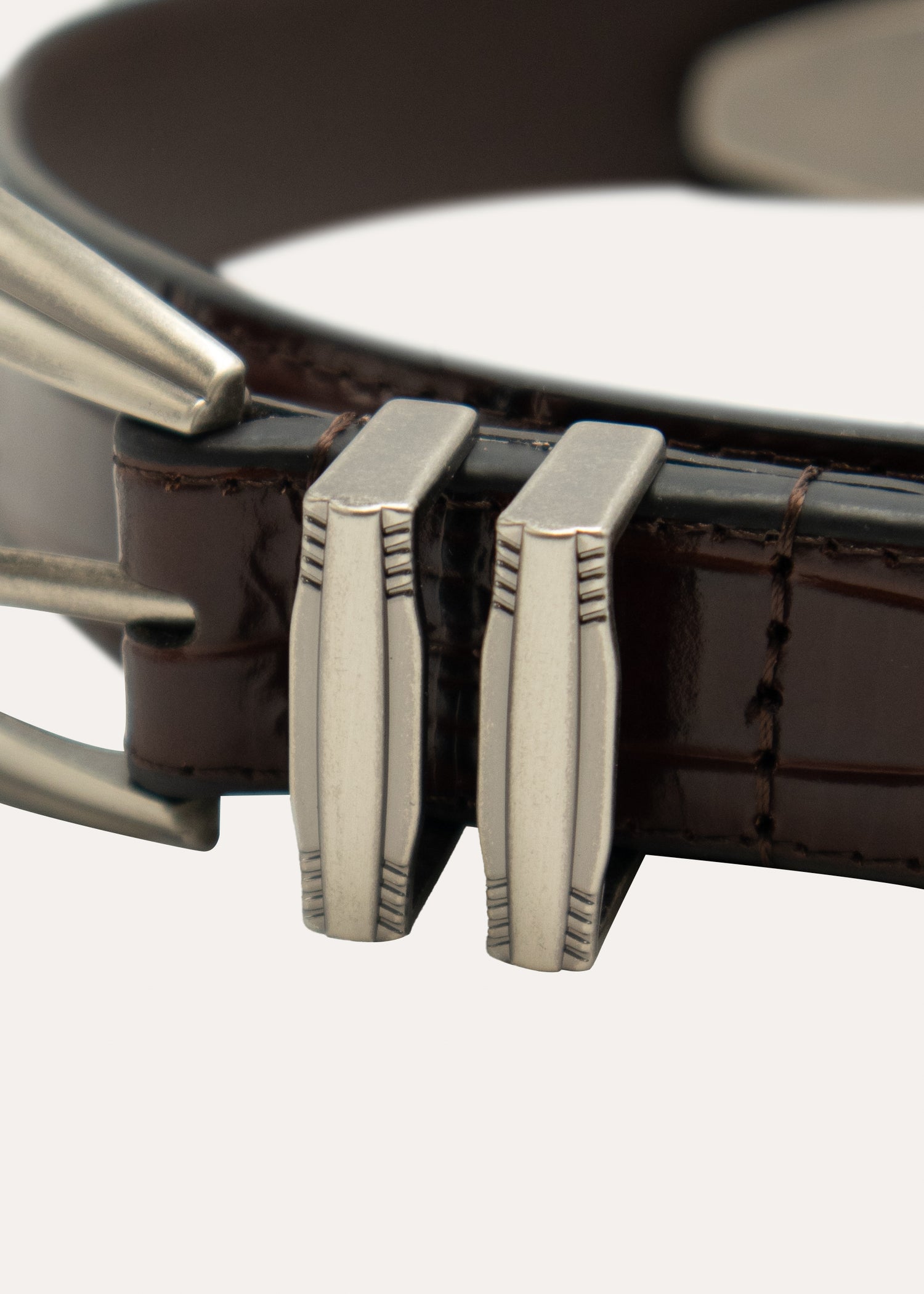 Texas A&M Zepplin Crocodile Concho Brown Belt
