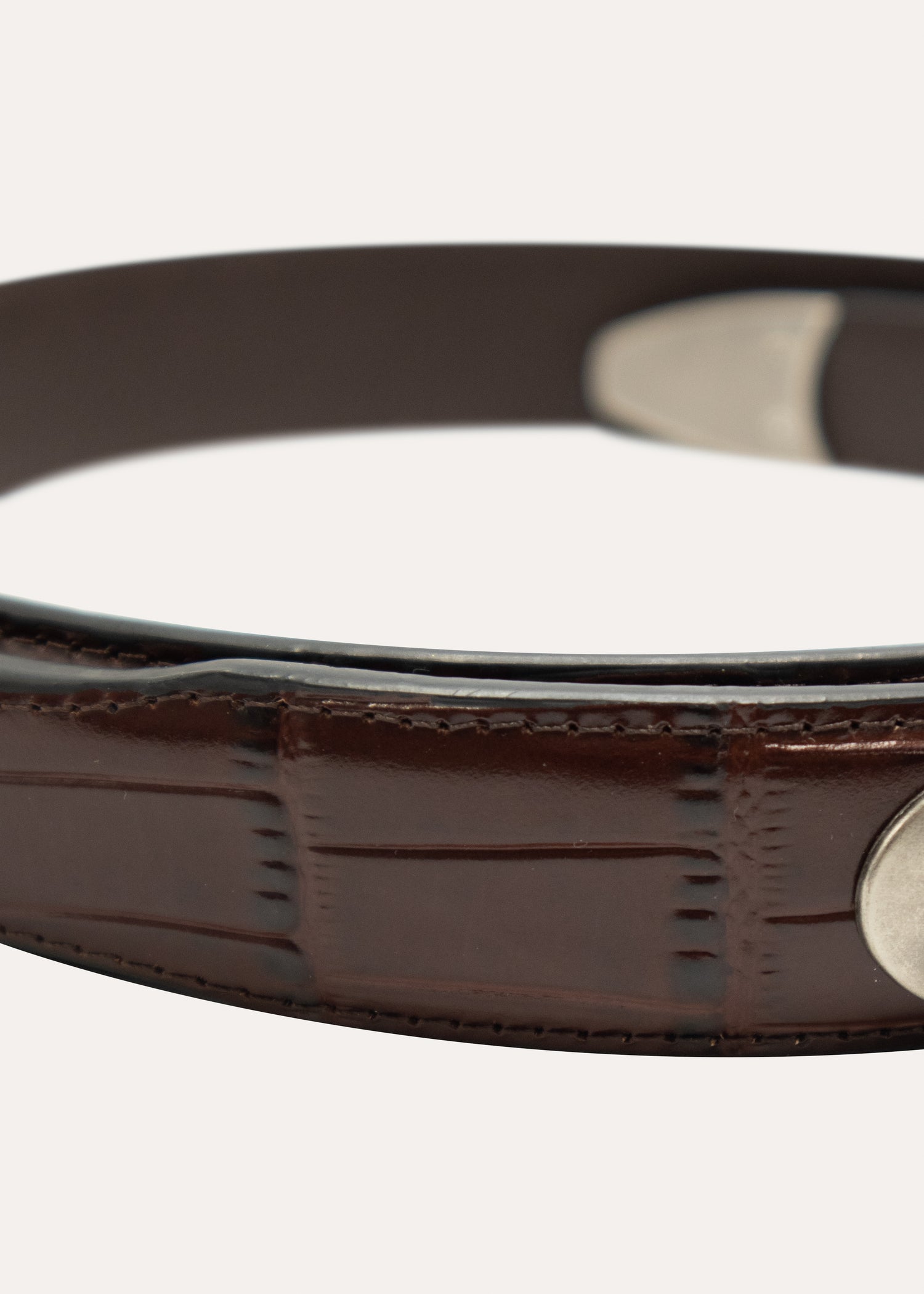 Texas A&M Zepplin Crocodile Concho Brown Belt