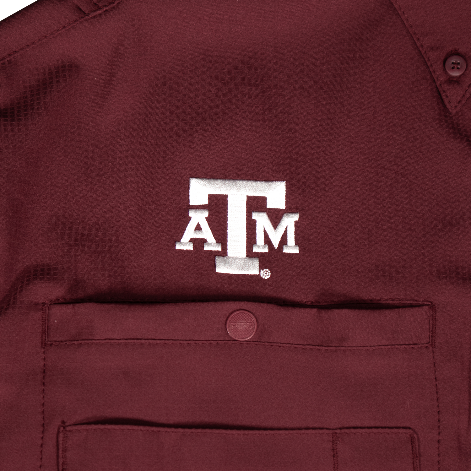 Texas A&M Columbia Tamiami Short Sleeve Maroon Fishing Shirt