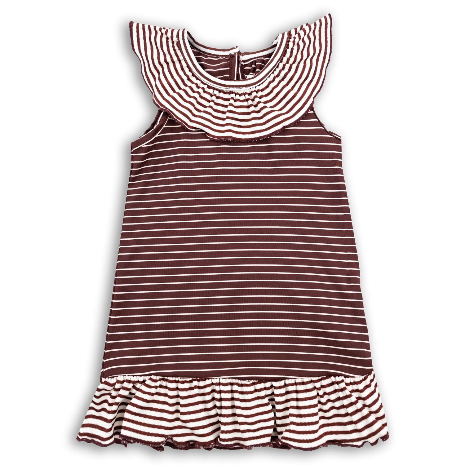 Maroon & White Striped Infant/Toddler Dress