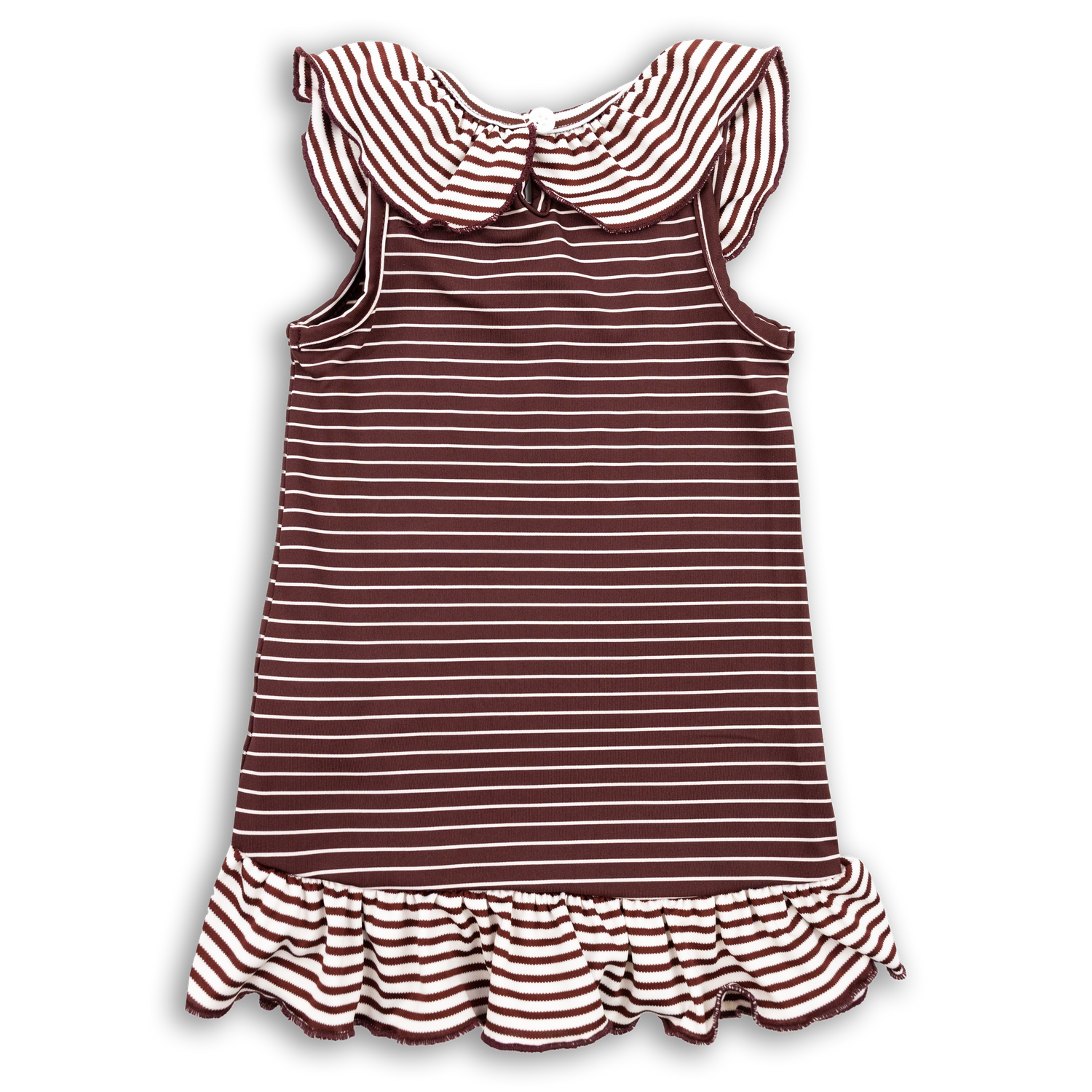 Maroon & White Striped Infant/Toddler Dress