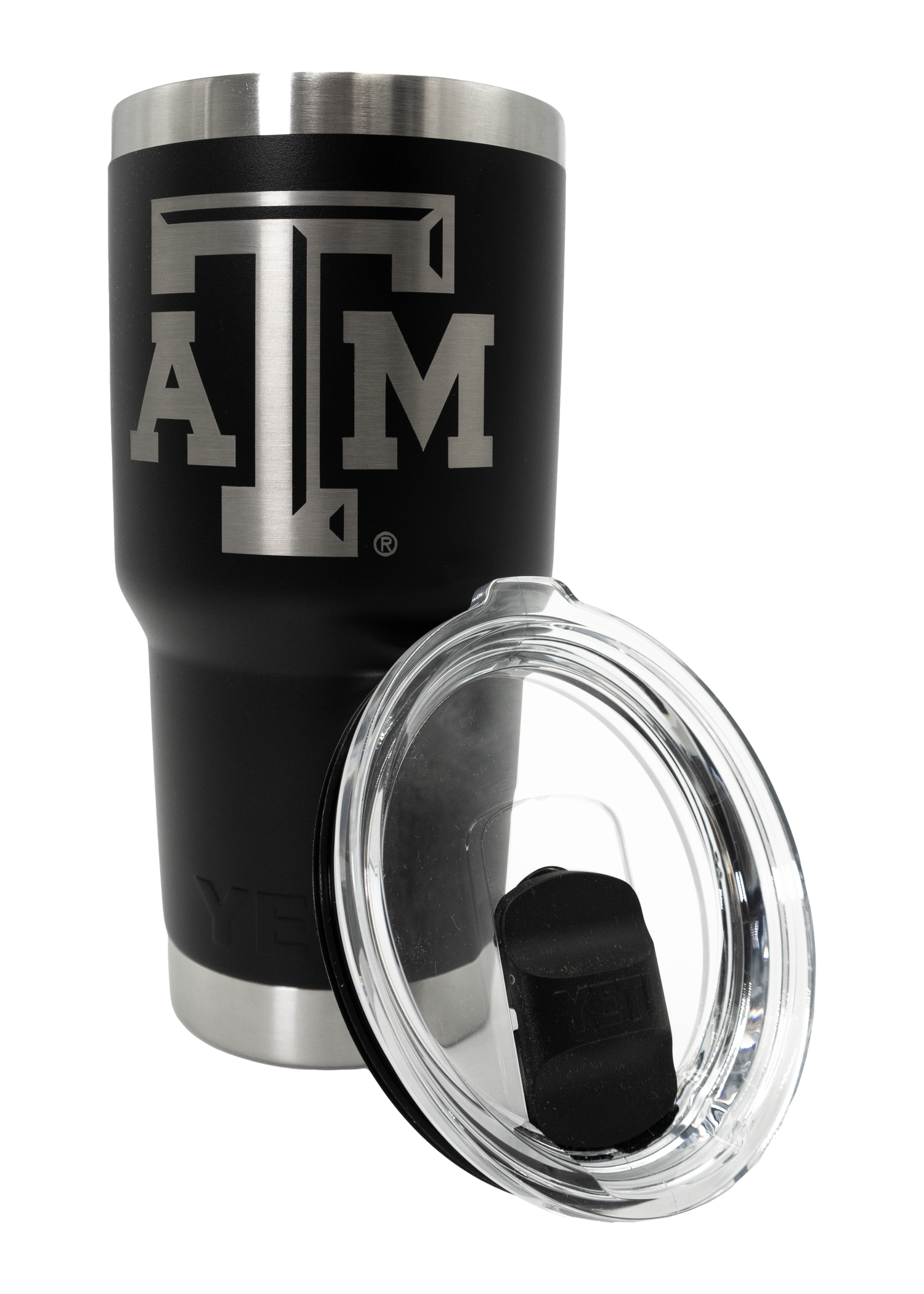 Texas A&M Block Logo Yeti Gray And Silver Rambler Bottle Chug 18 Oz