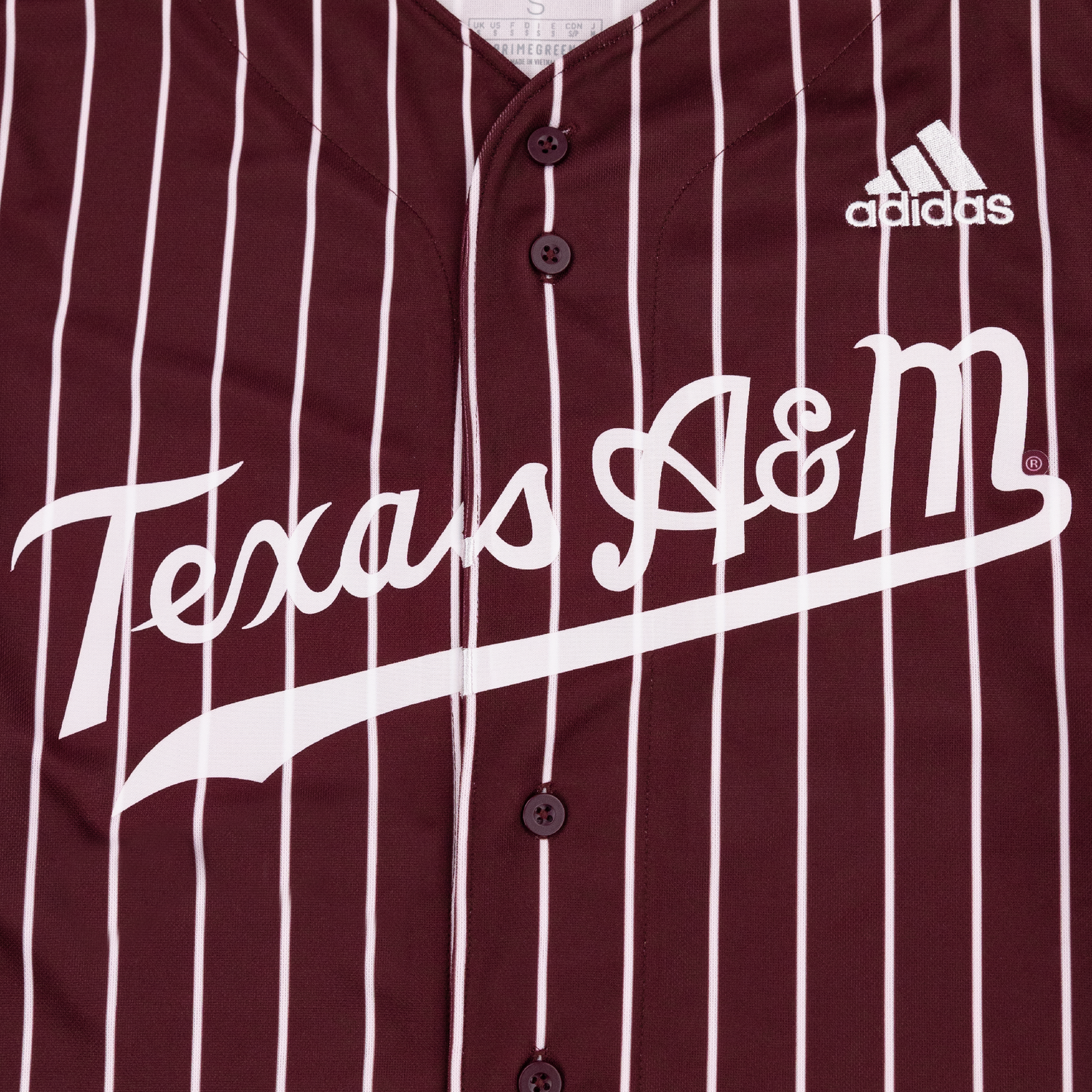 Adidas Men's White Script Replica Baseball Jersey - Maroon U