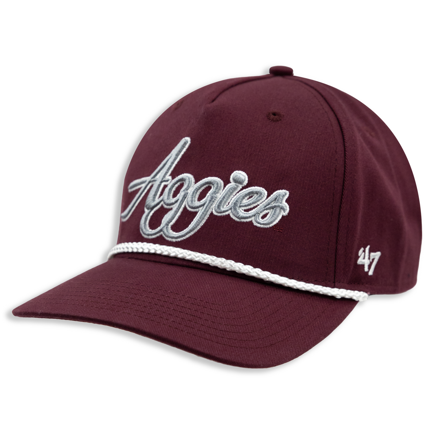Aggies Script '47 Brand Rope Maroon Hat