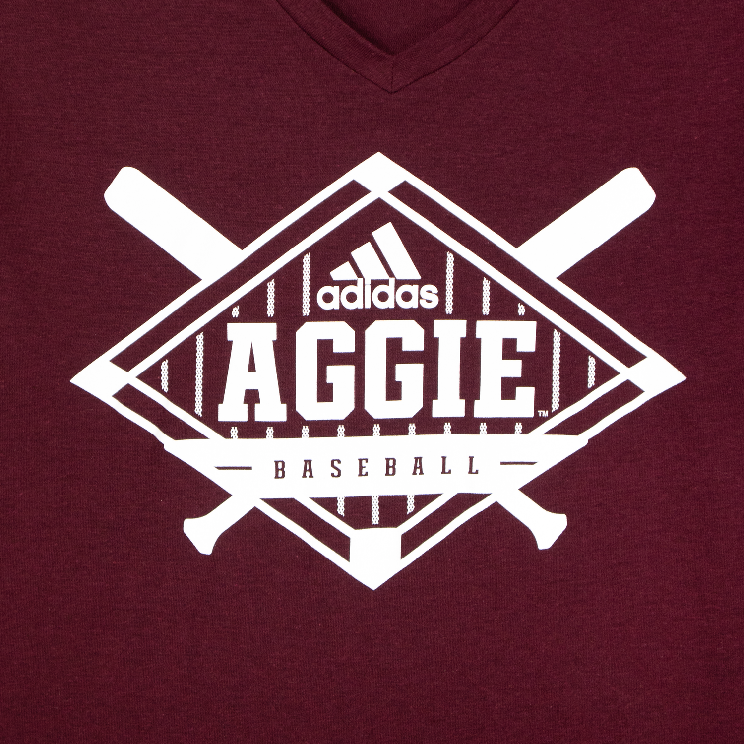 Aggie Baseball Adidas Women's Maroon T-Shirt