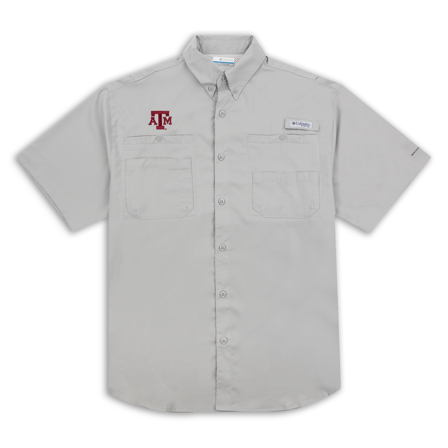 Texas A&M Columbia Tamiami Light Gray Fishing Shirt XL / Columbia Grey