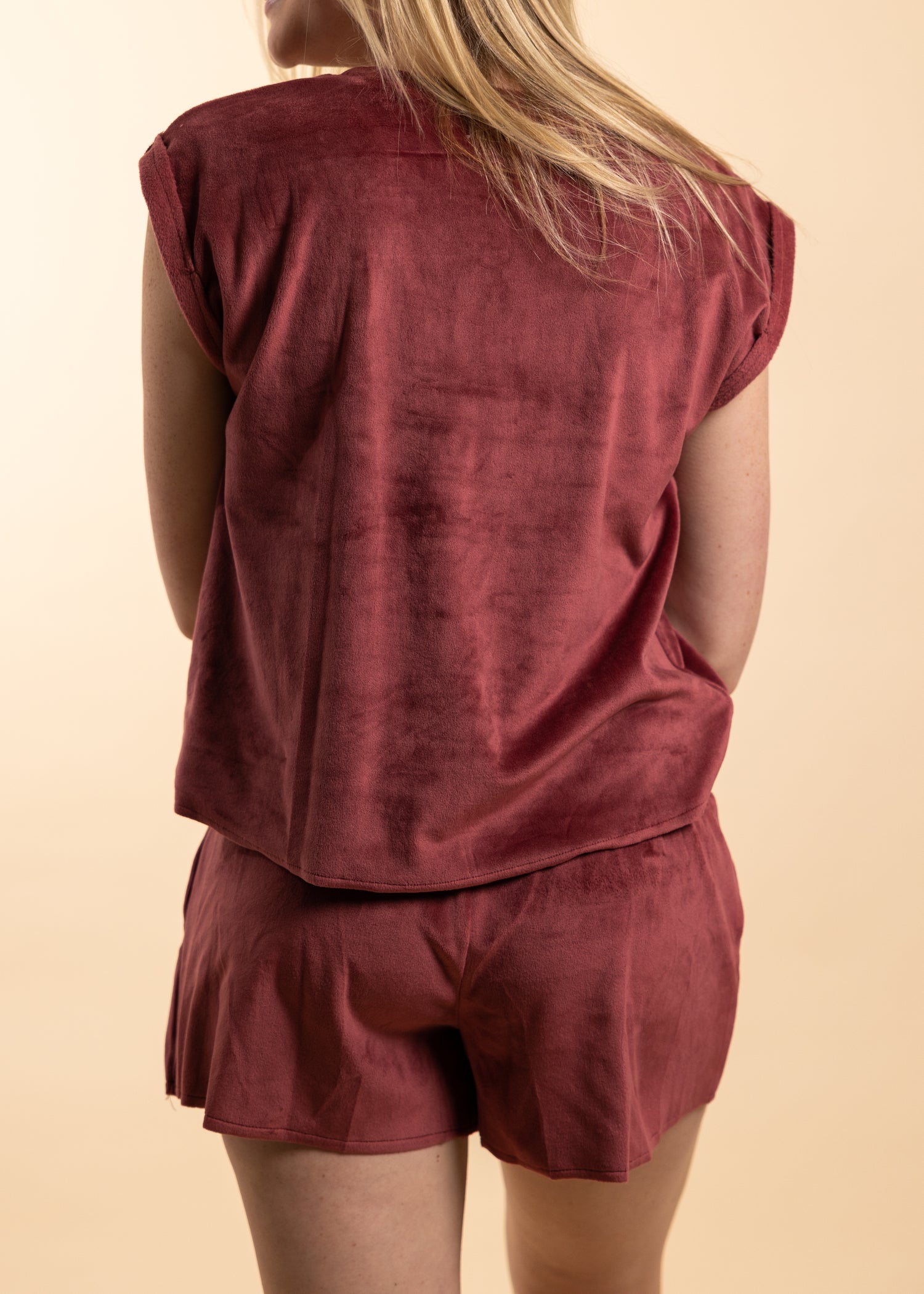 Aggies A&M Intermission Velour Top and Short Set