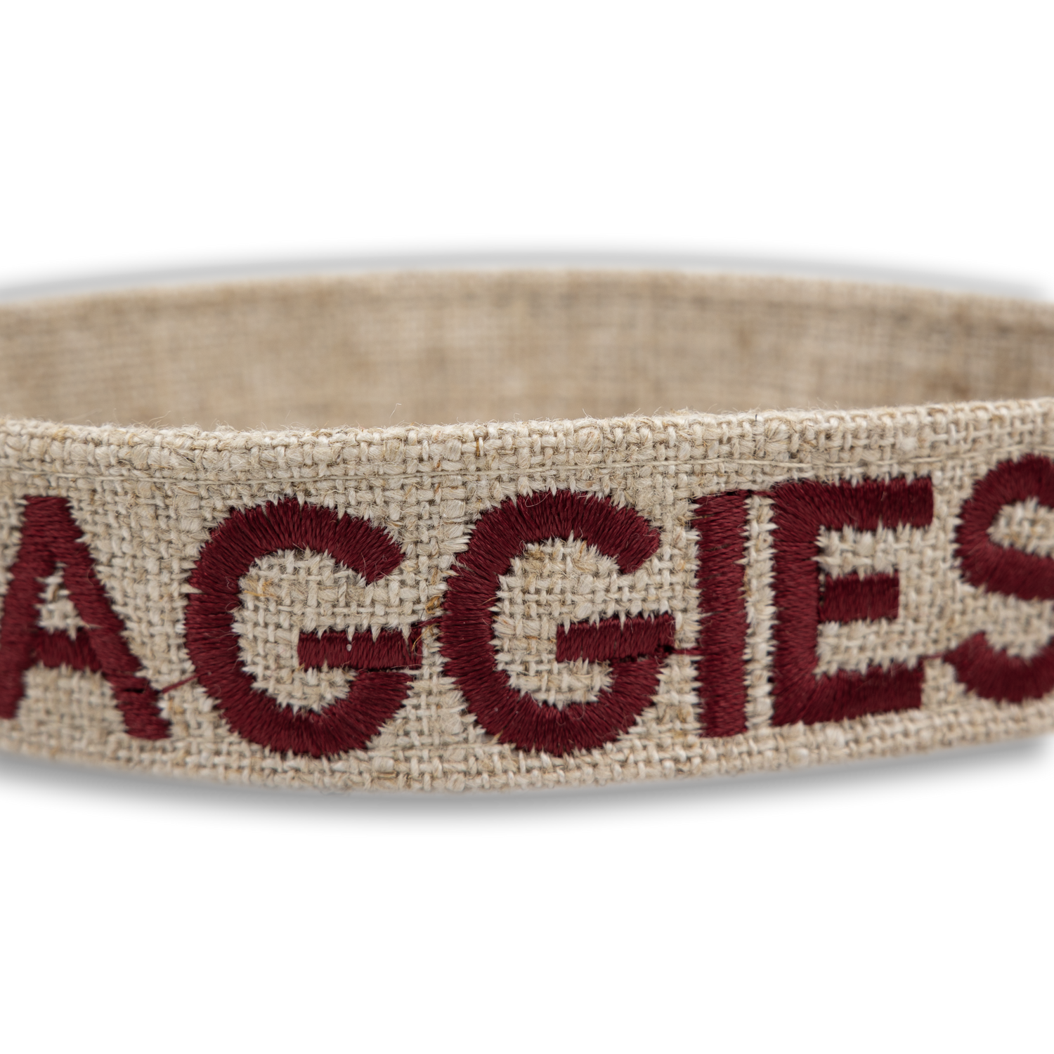 Aggies Embroidered Maroon And Natural Keychain