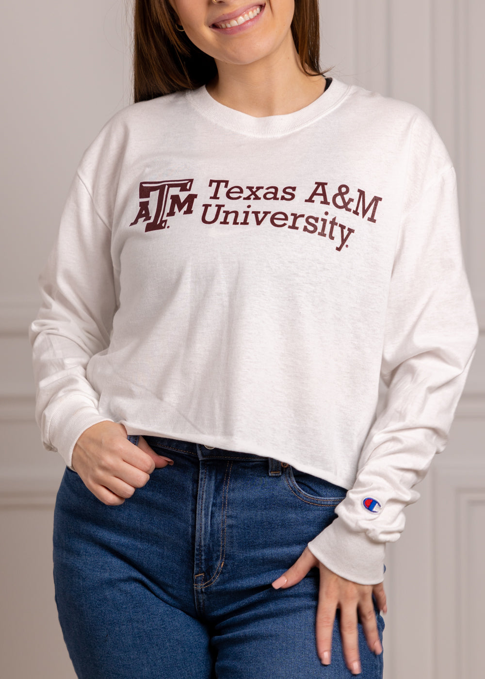 Boyfriend Cropped Long Sleeve