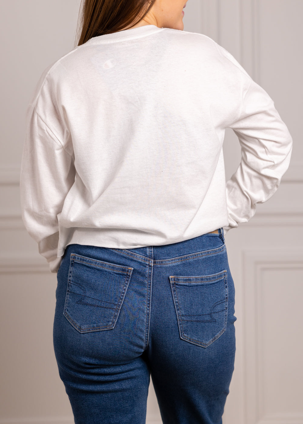 Boyfriend Cropped Long Sleeve