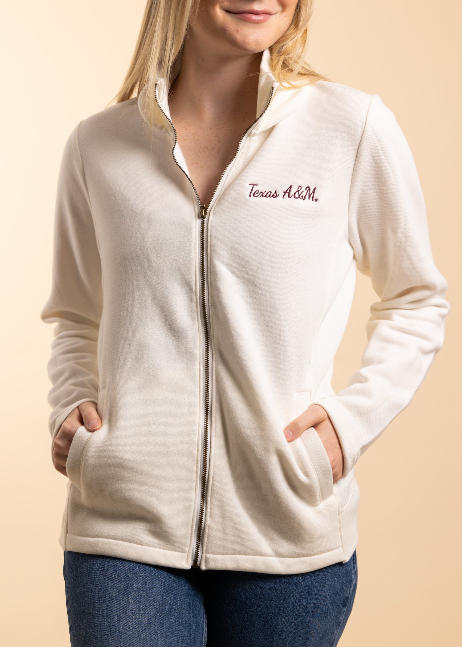 Texas A&M Relaxed Luxe Full Zip
