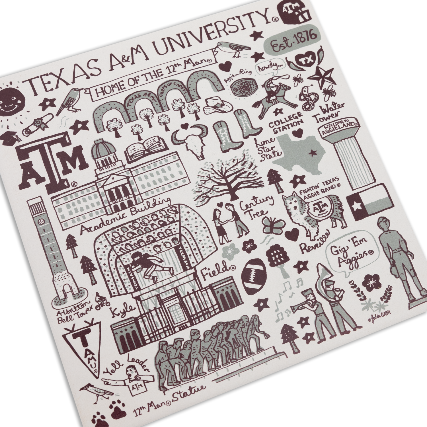 Texas A&M Julia Gash Decor Tile