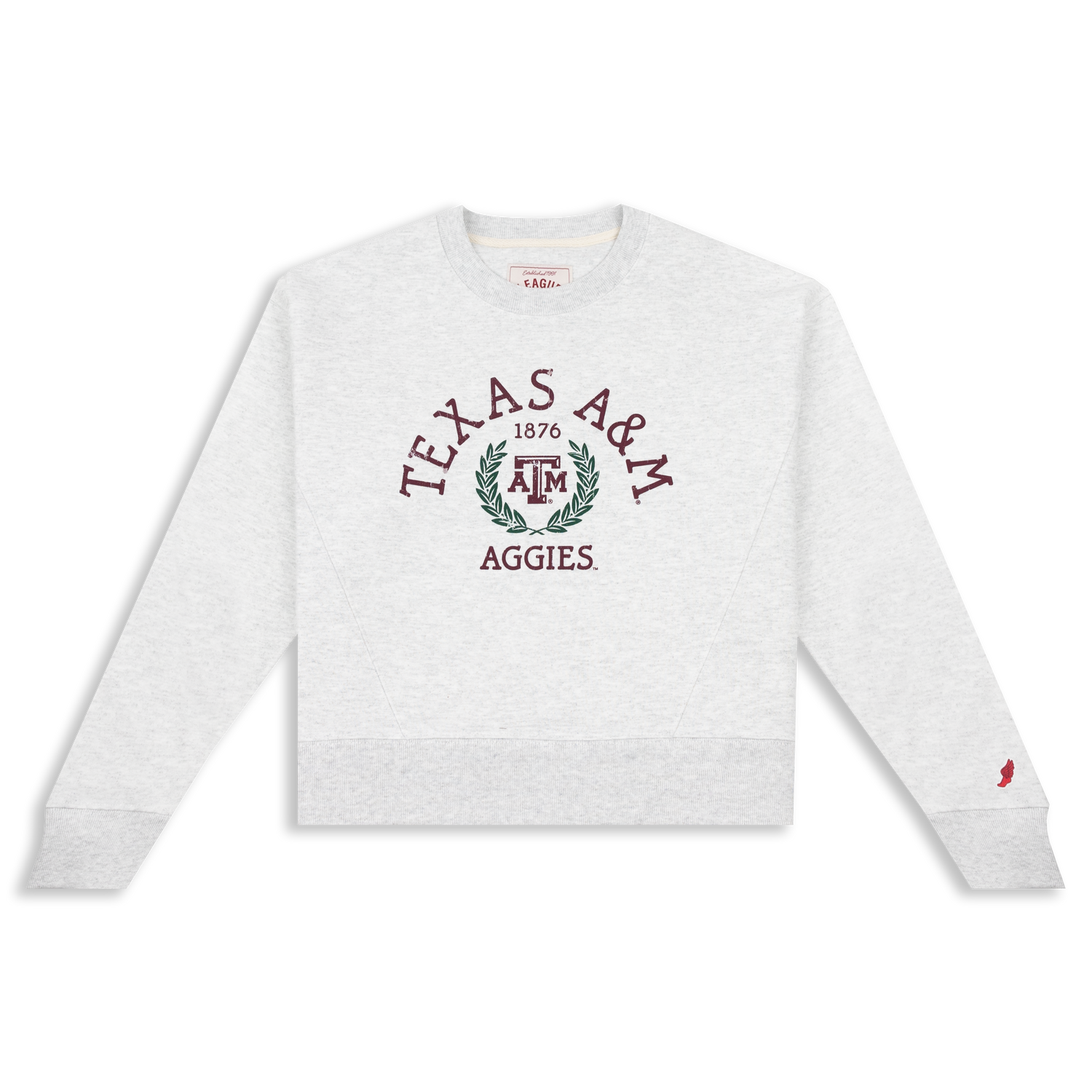 Texas A&M Aggies Olive Branch Seal Crewneck Long Sleeve
