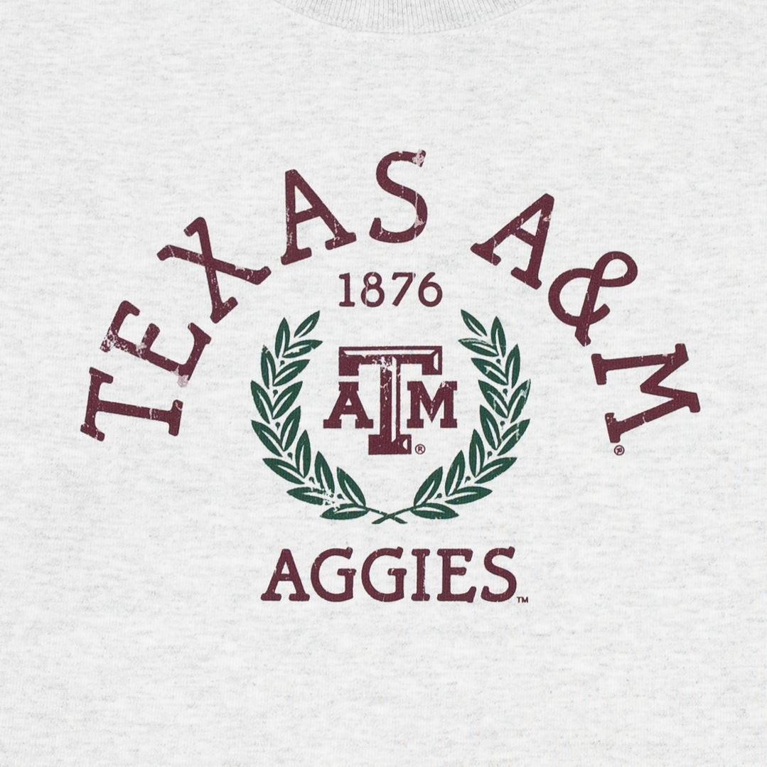 Texas A&M Aggies Olive Branch Seal Crewneck Long Sleeve