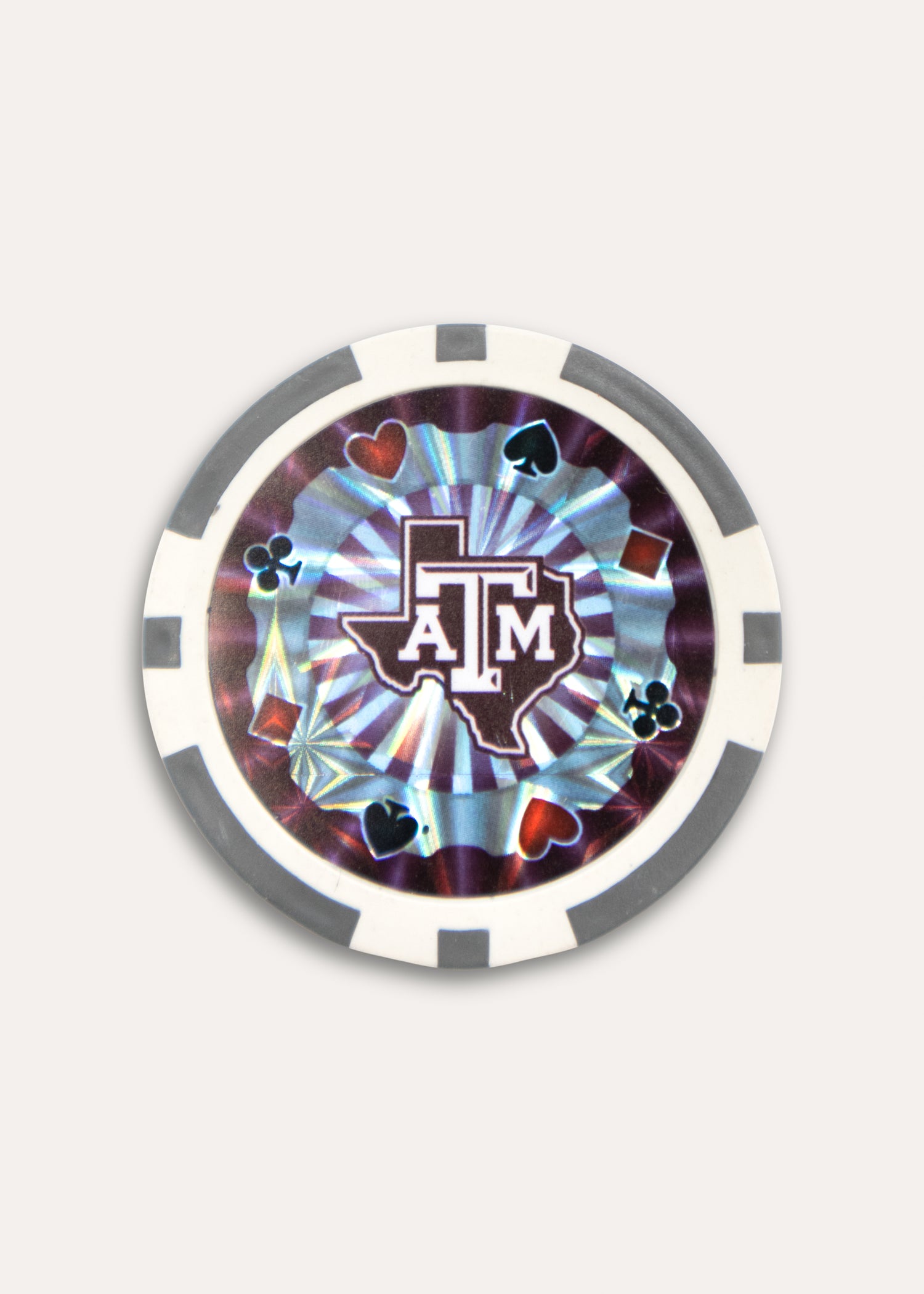 Texas A&M Silver Poker Chips 20 Ct