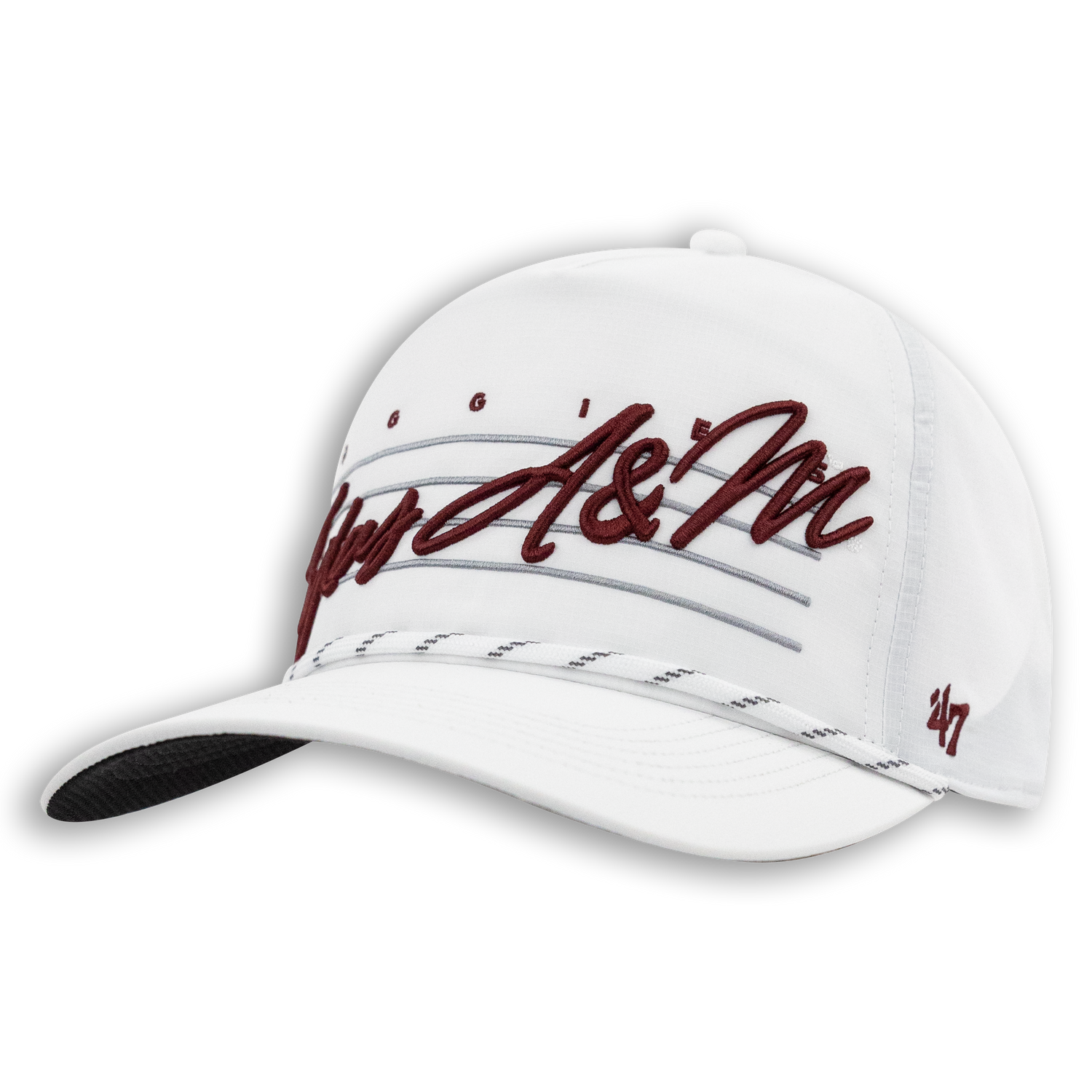 Texas A&M '47 Brand Downburst Hitch White & Maroon Unstructured Hat
