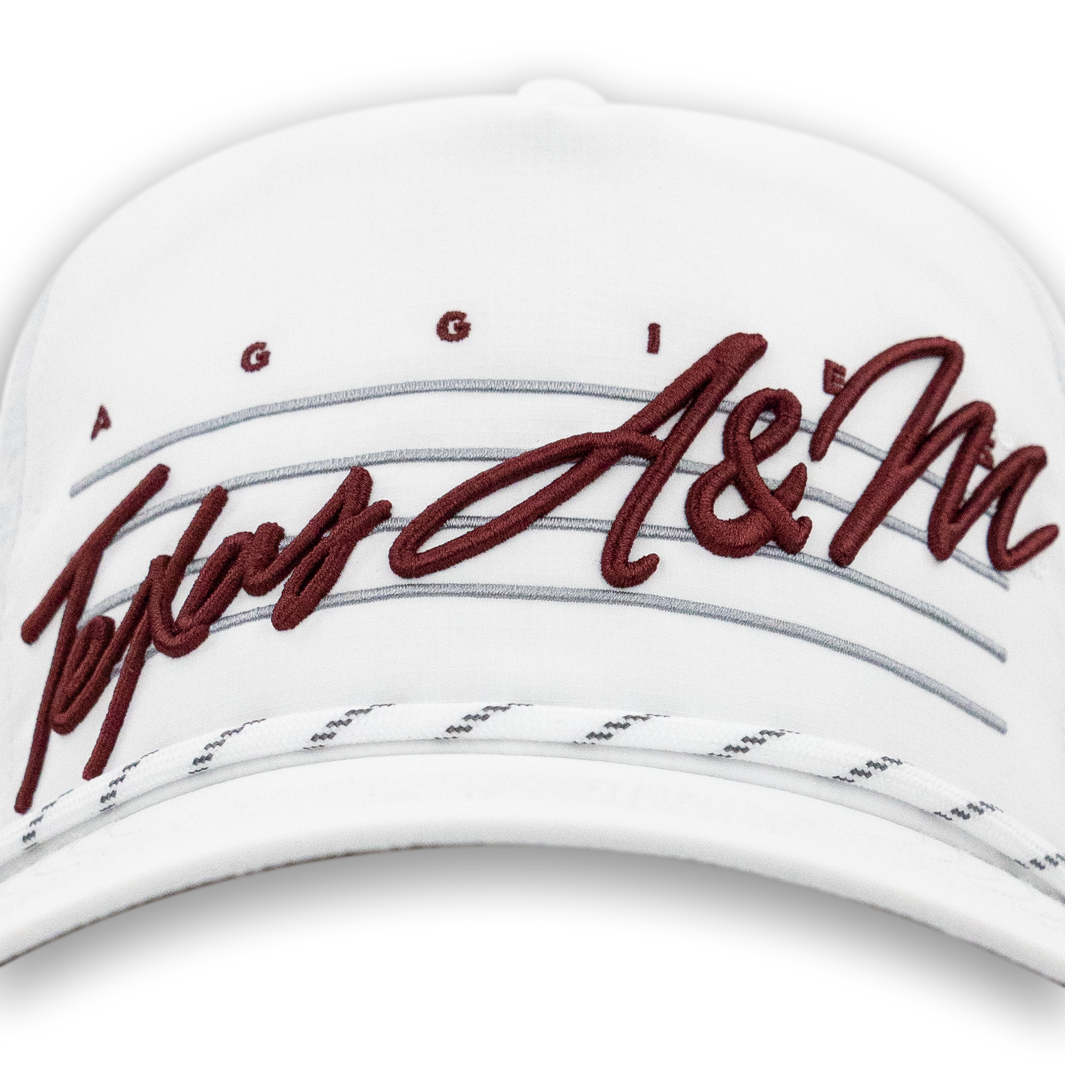 Texas A&M '47 Brand Downburst Hitch White & Maroon Unstructured Hat