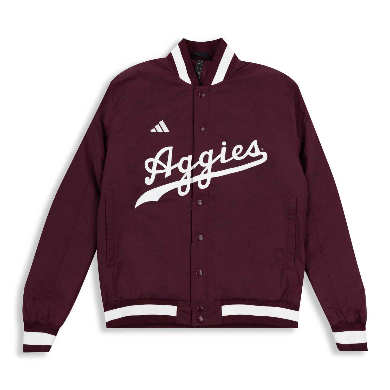 Texas A&M Aggies Adidas Coaches Maroon Baseball Jacket