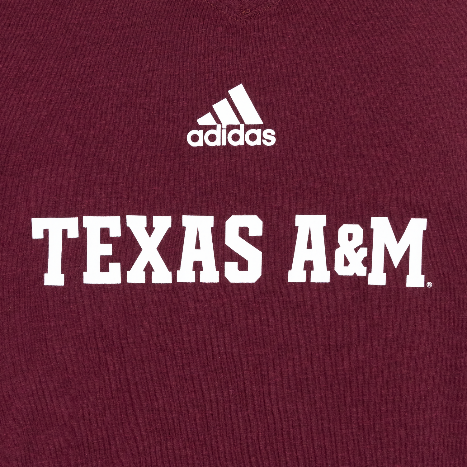 Texas A&M Adidas Maroon Women's V-Neck T-Shirt