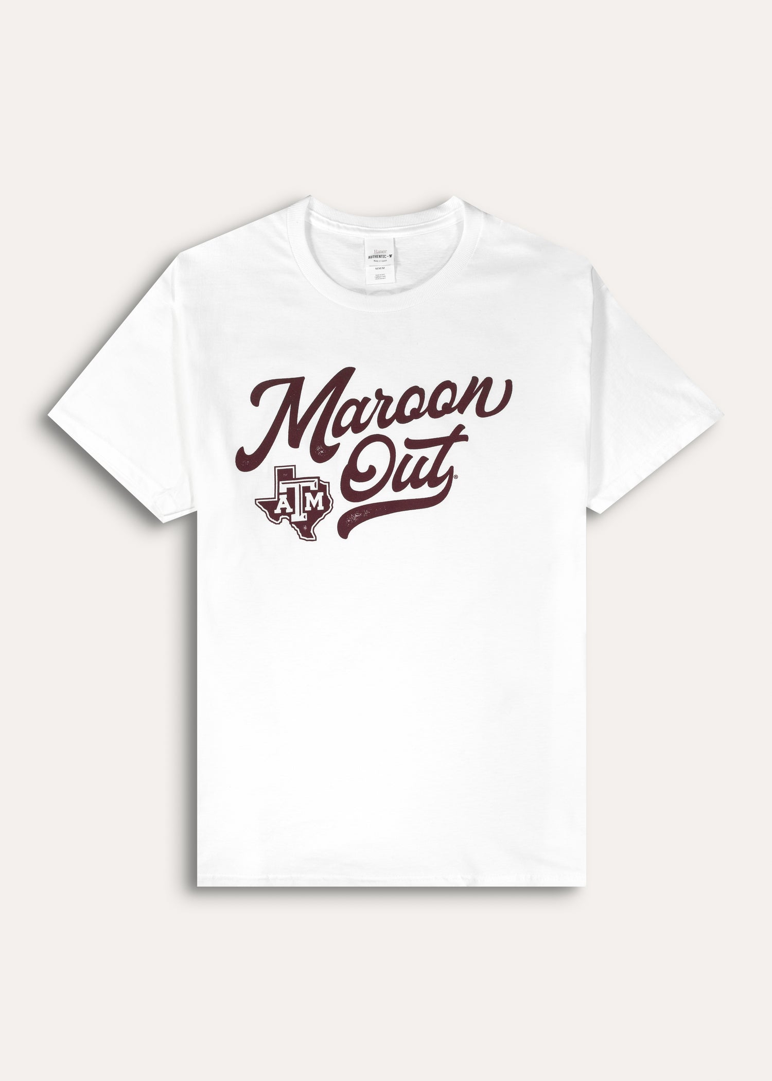 Texas A&M Maroon Out White Short Sleeve T-Shirt