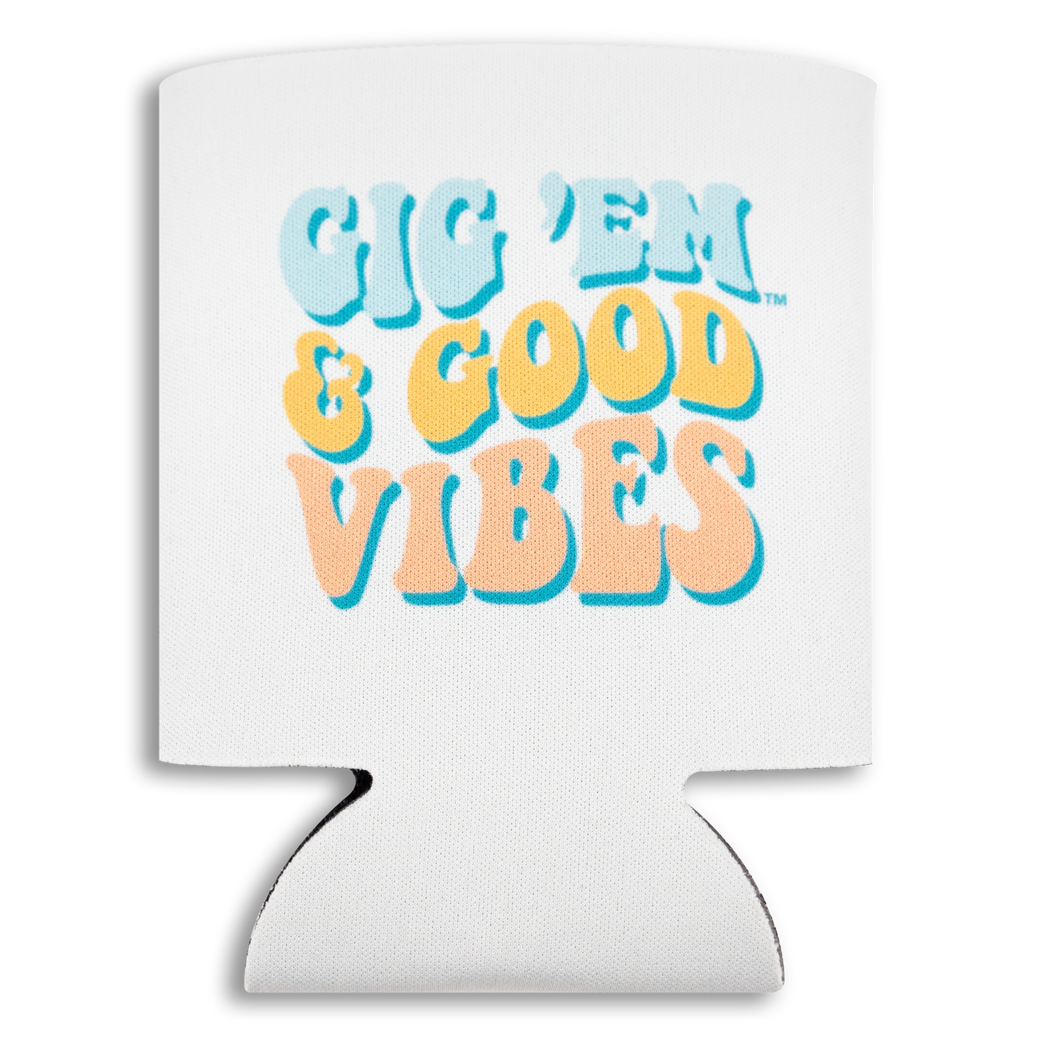 Gig 'Em Good Vibes Koozie