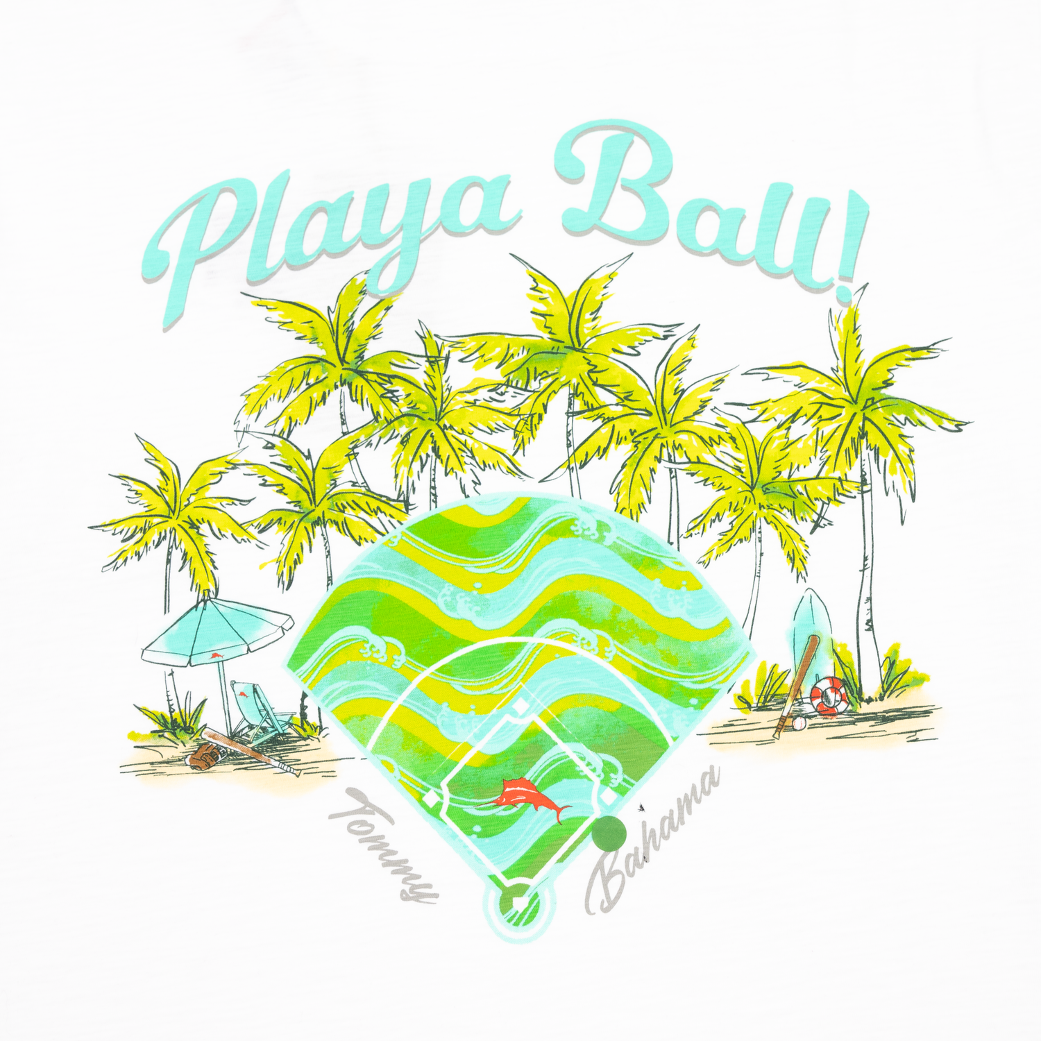 Texas A&M Tommy Bahama Playa Ball White T-Shirt