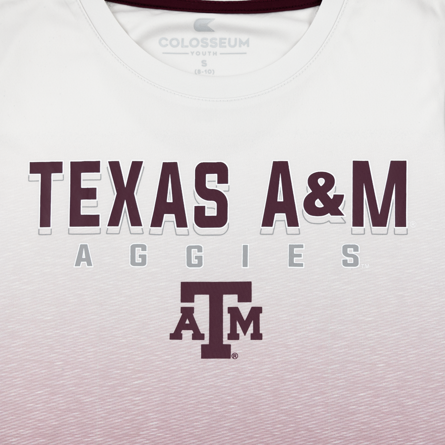 Texas A&M Maroon & White Gradient Youth Tank Top