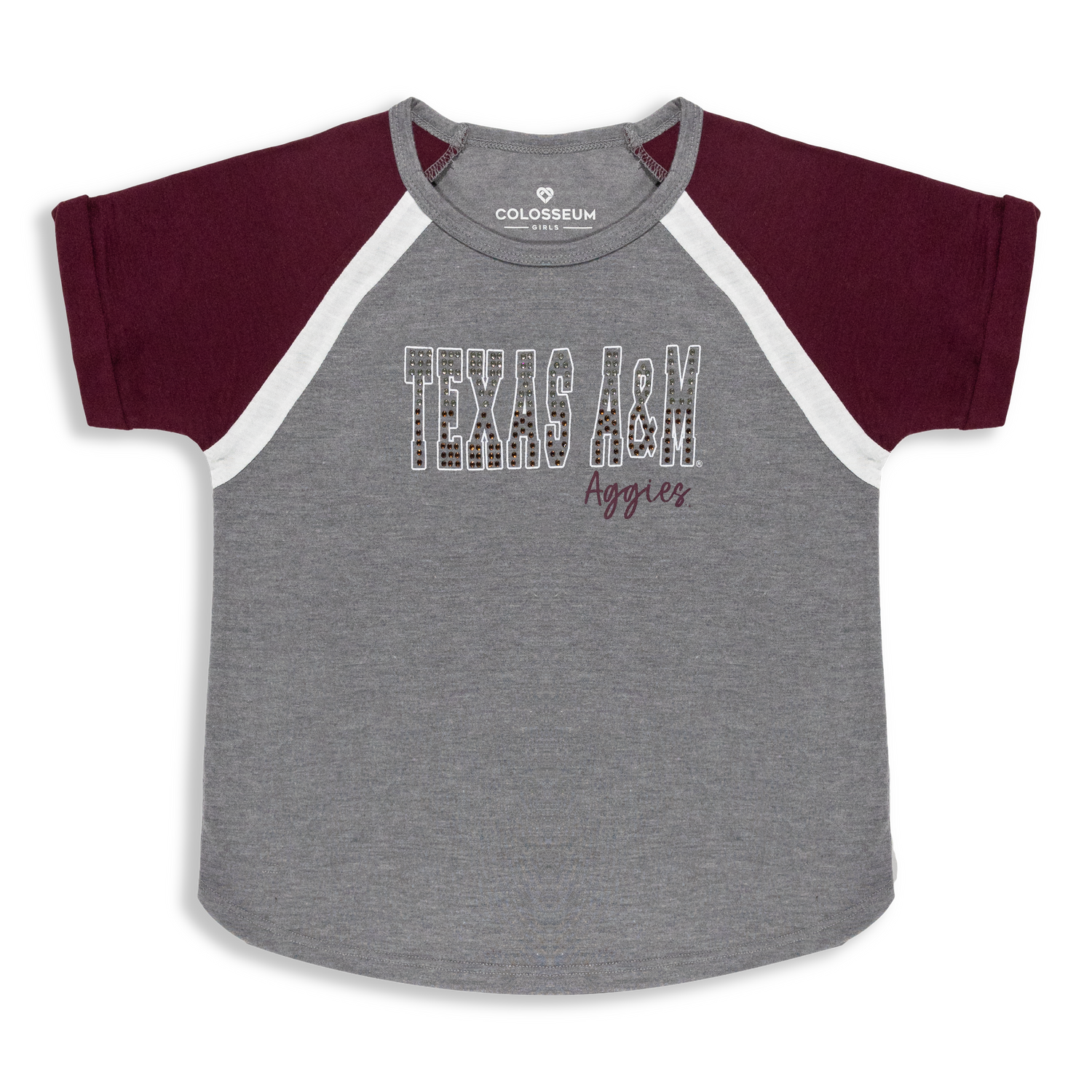 Texas A&M Aggies Gray & Maroon Youth Girls T-Shirt