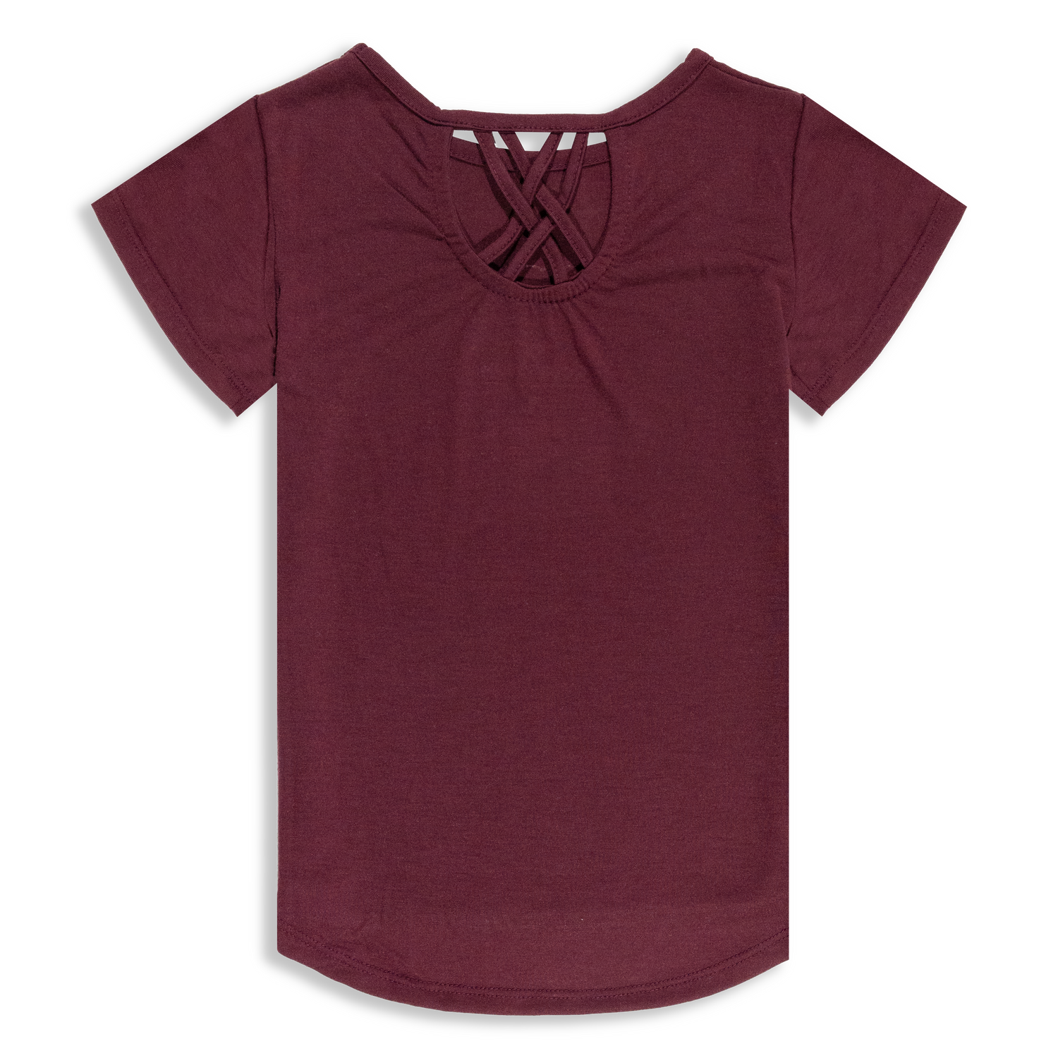 Aggie Maroon Pretty Script Strappy Girls Tee