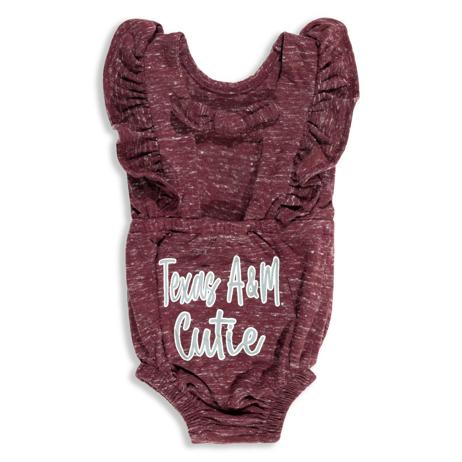 Texas A&M Cutie Maroon Ruffle Onesie