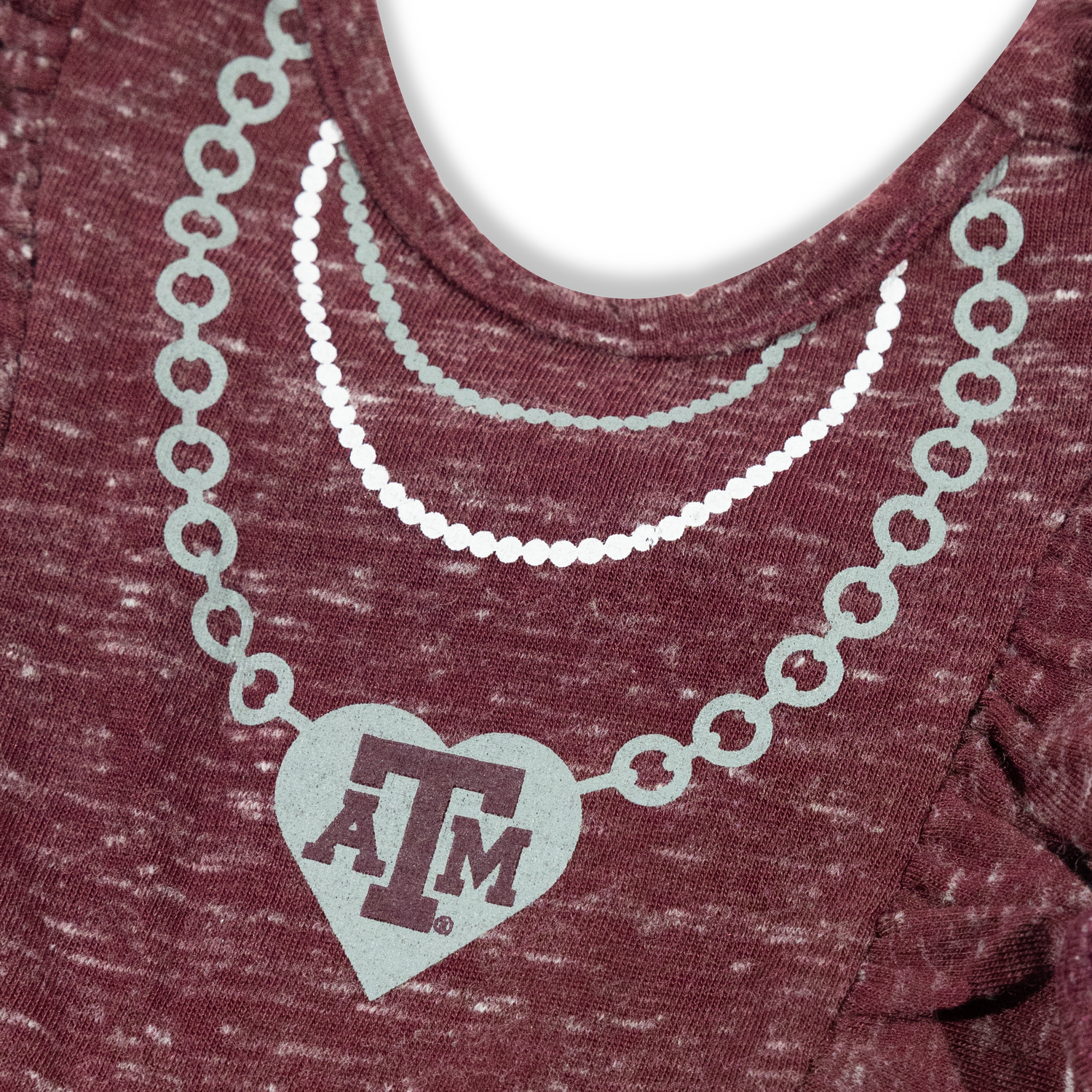 Texas A&M Cutie Maroon Ruffle Onesie