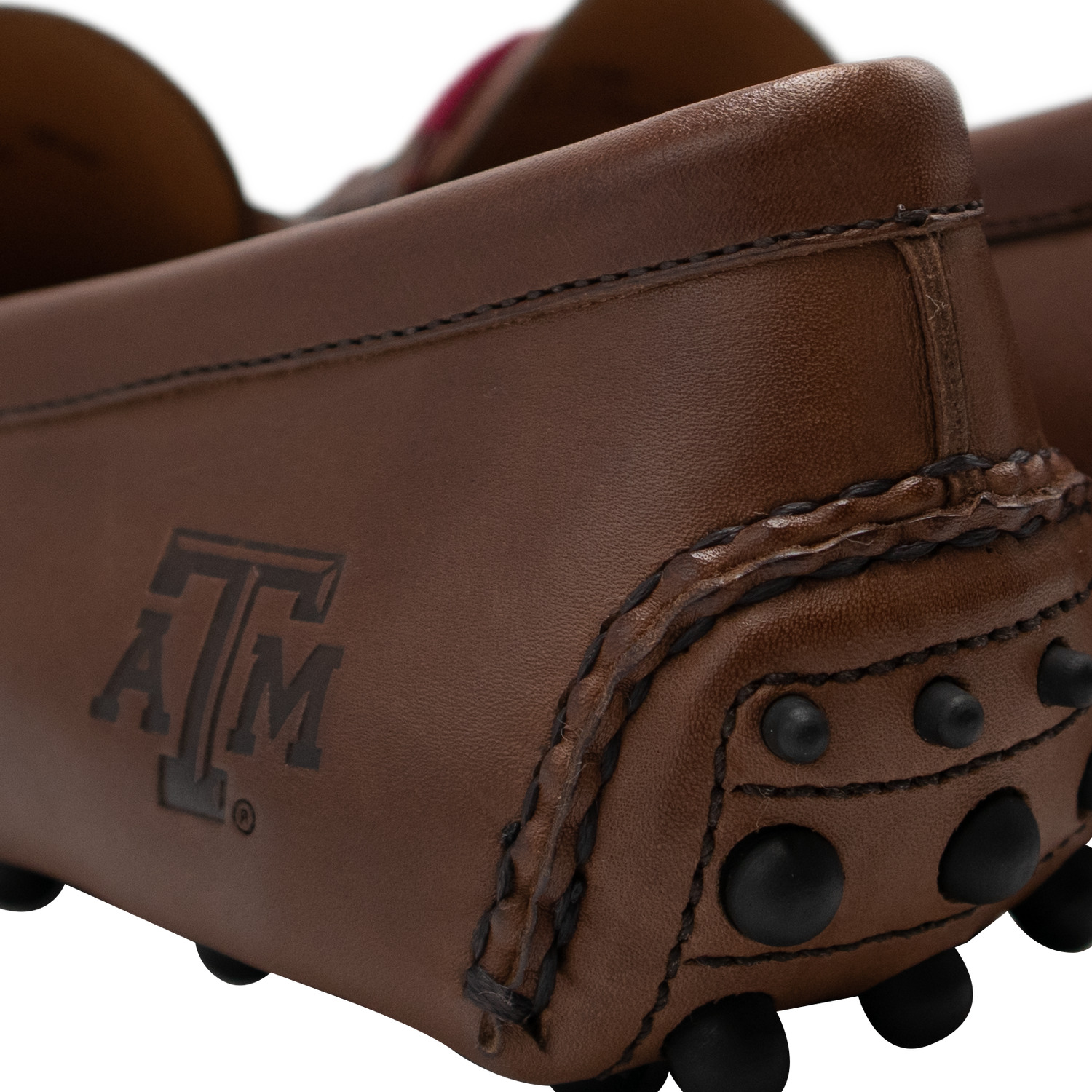 Texas A&M Surcingle Driving Brown Shoes