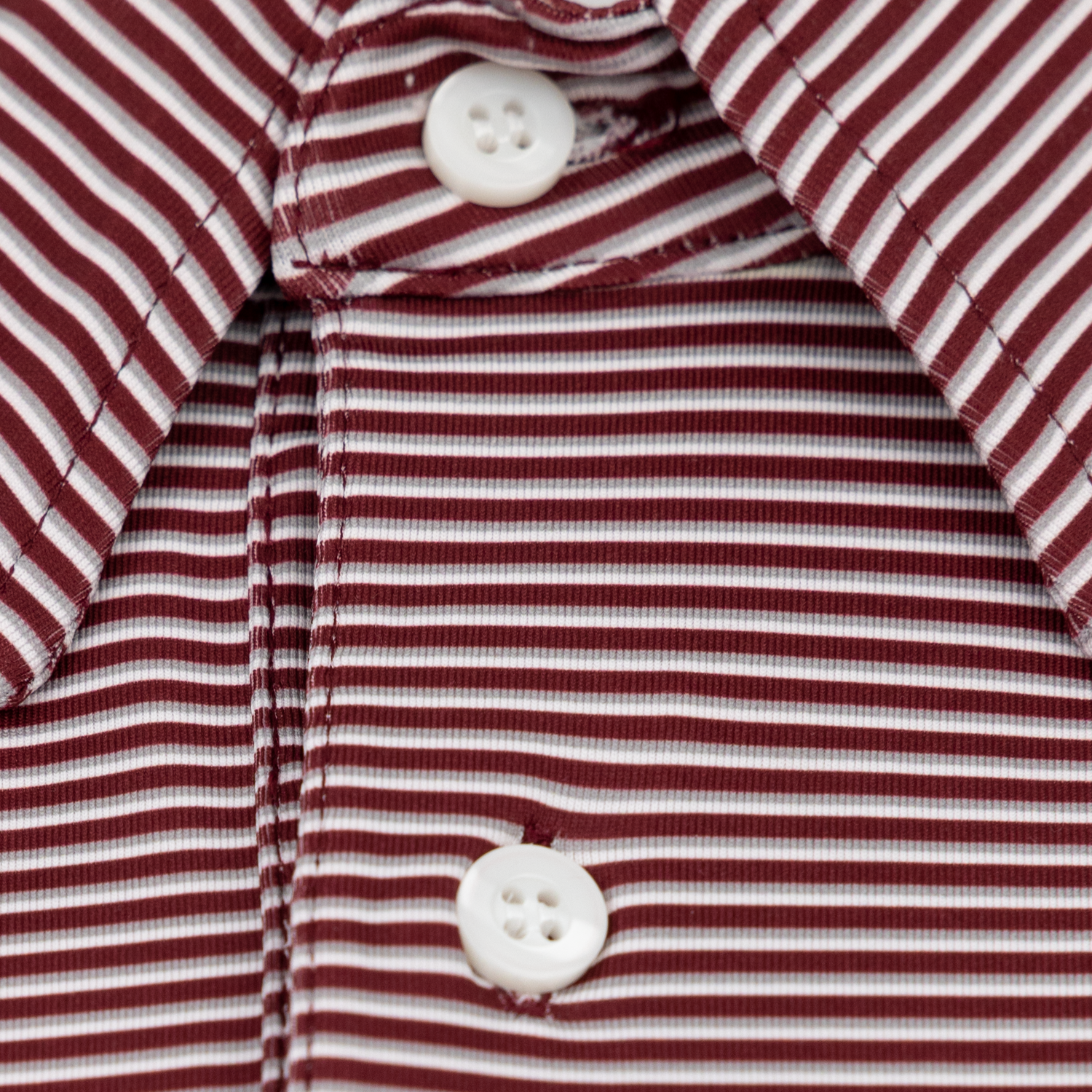 Texas A&M Maroon & Thin White Stripe Polo