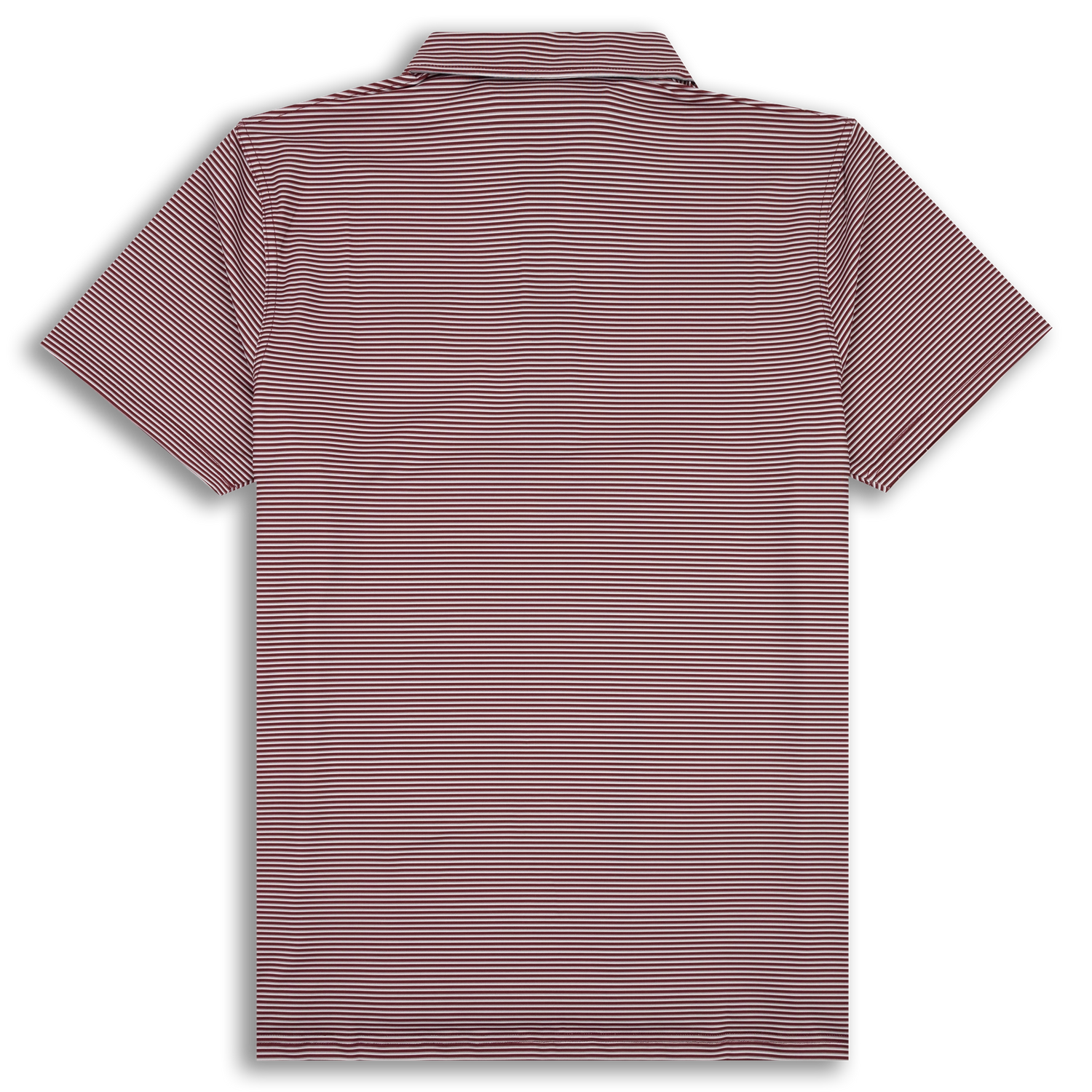 Texas A&M Maroon & Thin White Stripe Polo