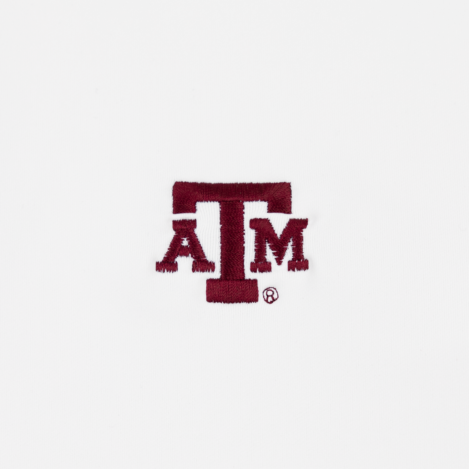 Texas A&M Peter Millar White Quarter Zip Long Sleeve